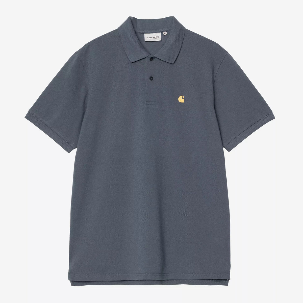 Carhartt WIP Chase Pique Polo - Cozy Blue / Gold