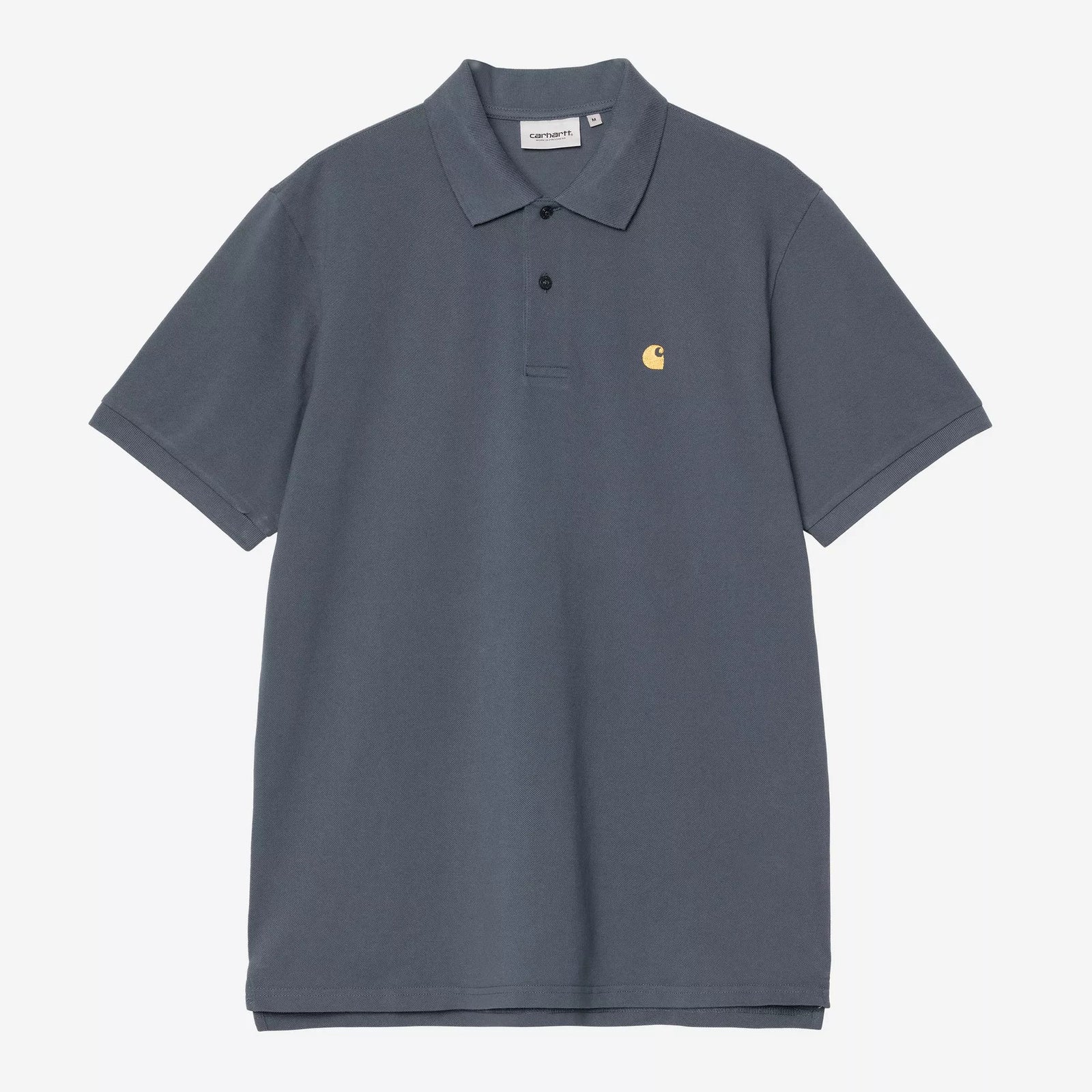 Carhartt WIP Chase Pique Polo - Cozy Blue / Gold