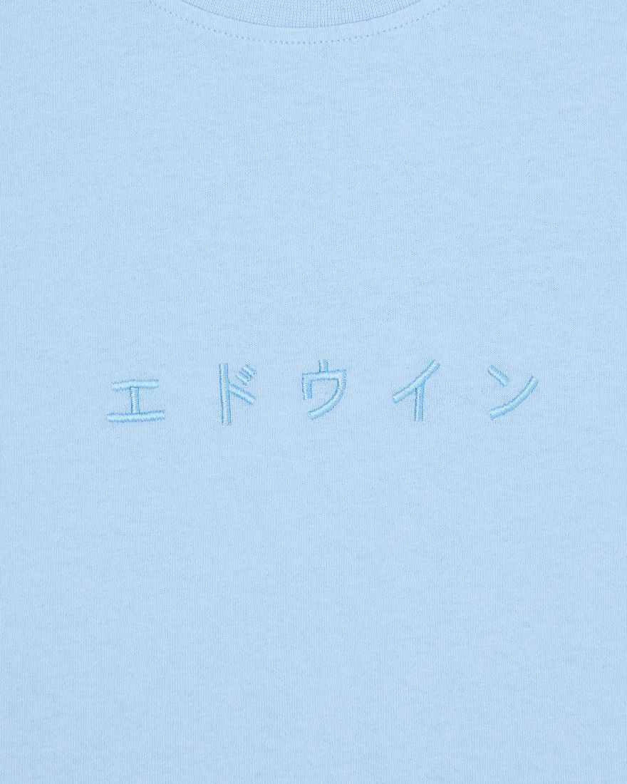 Edwin Katakana Emb T-Shirt - Placid Blue