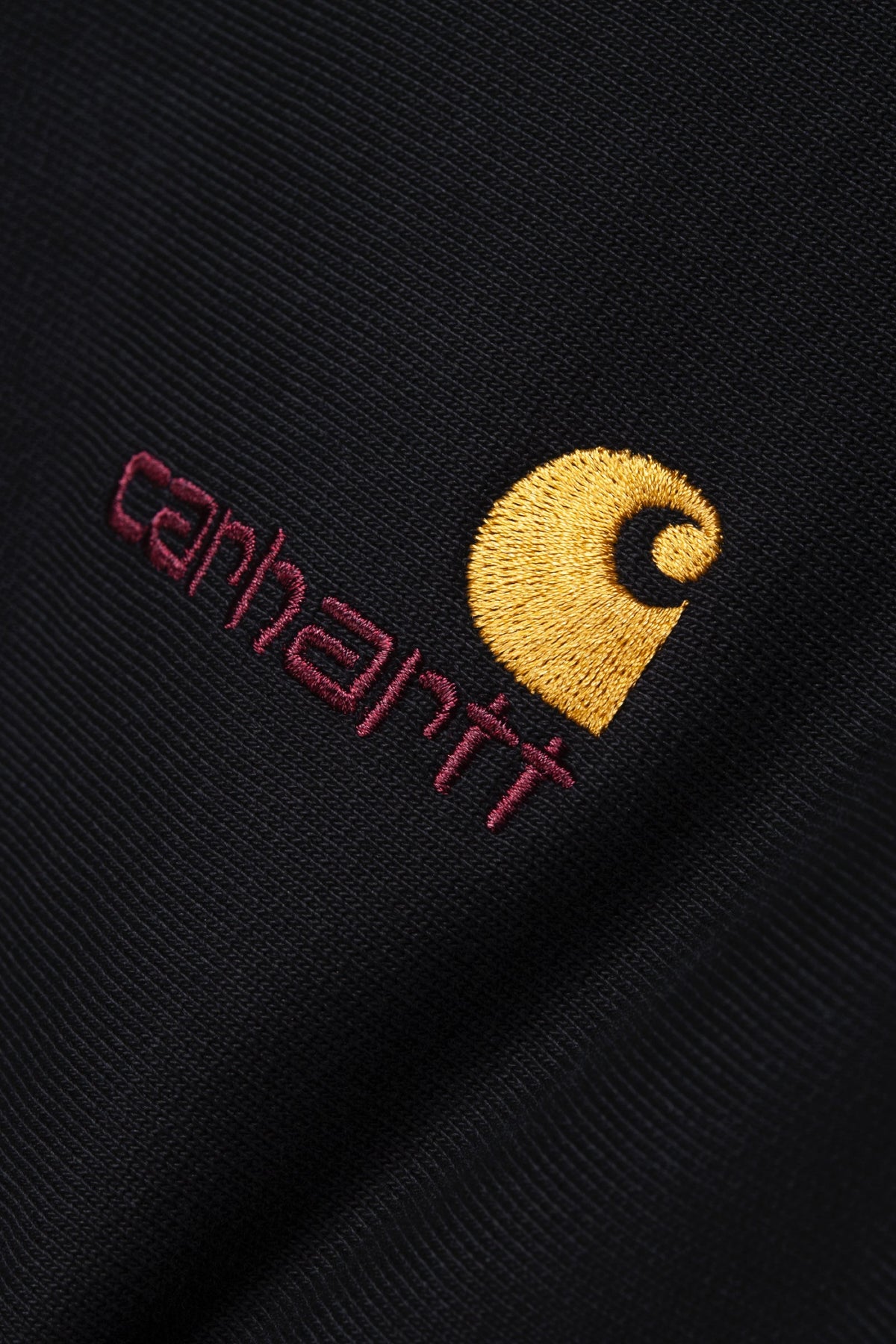 Carhartt WIP 1/2 Zip American Script Sweat - Black