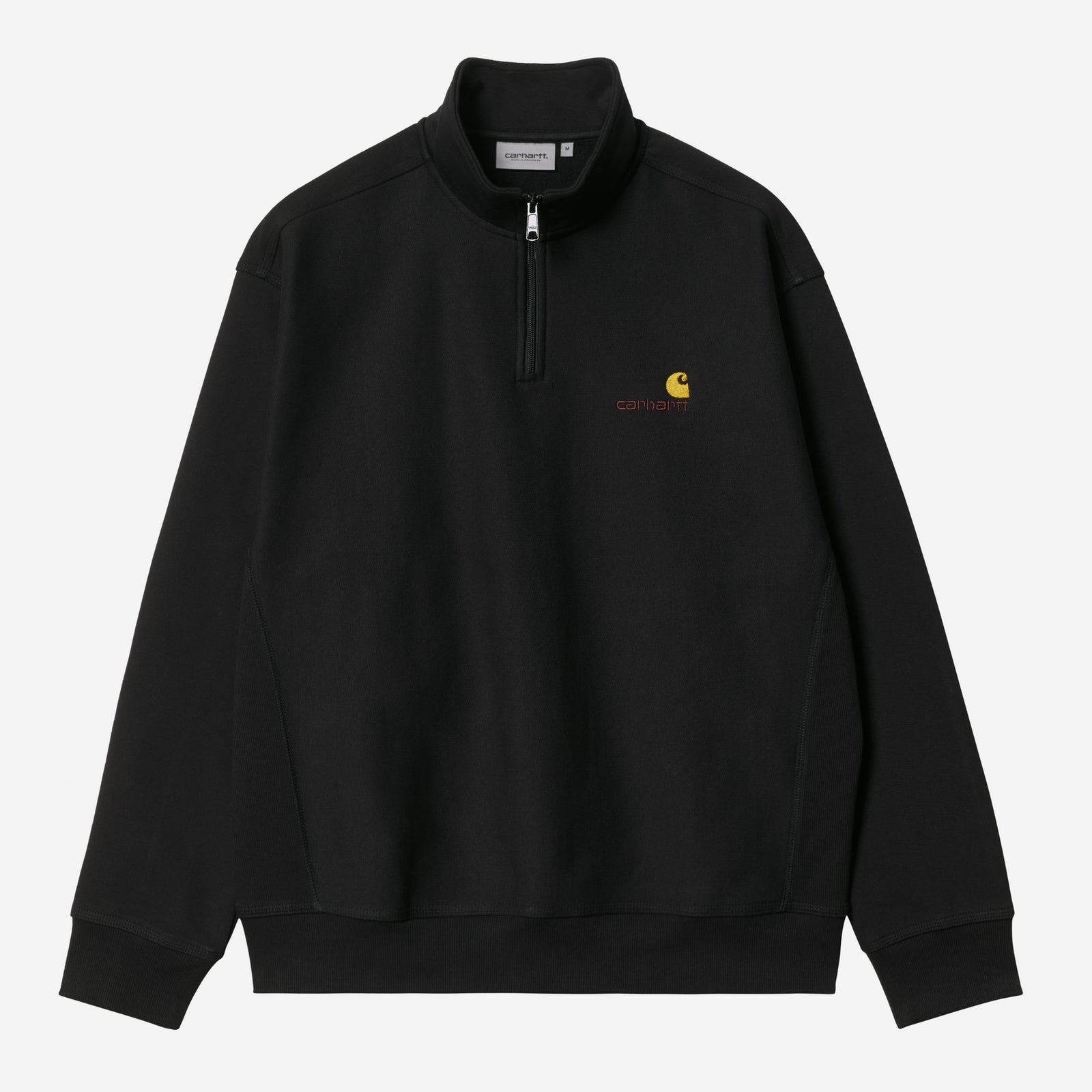 Carhartt WIP 1/2 Zip American Script Sweat - Black
