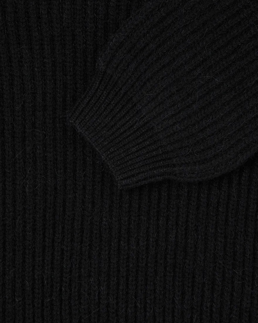 Edwin Roni High Collar Knit - Black