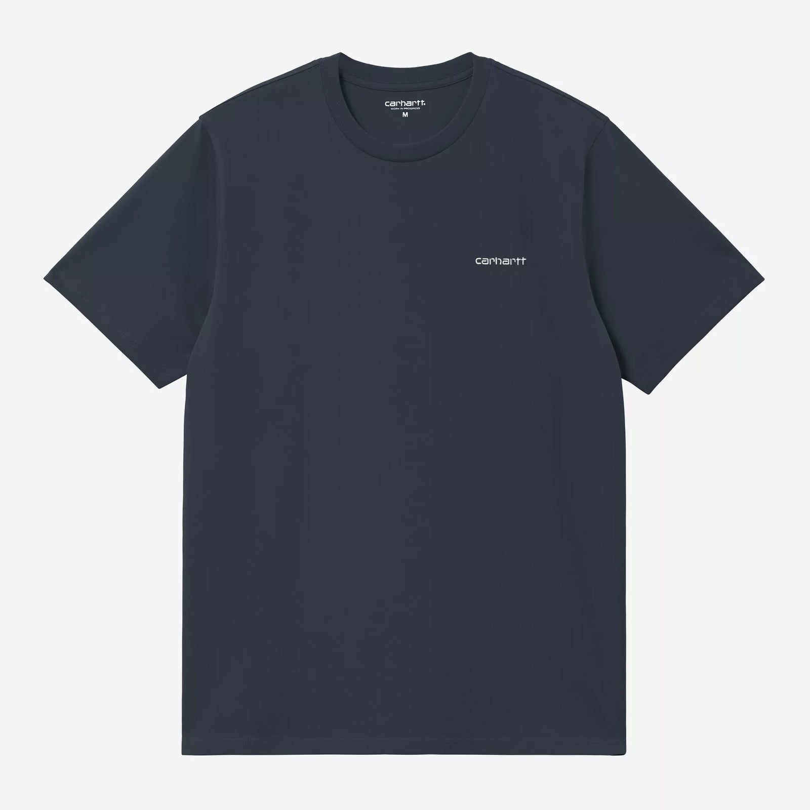 Carhartt WIP Script Embroidery T-Shirt - Deep Night / White