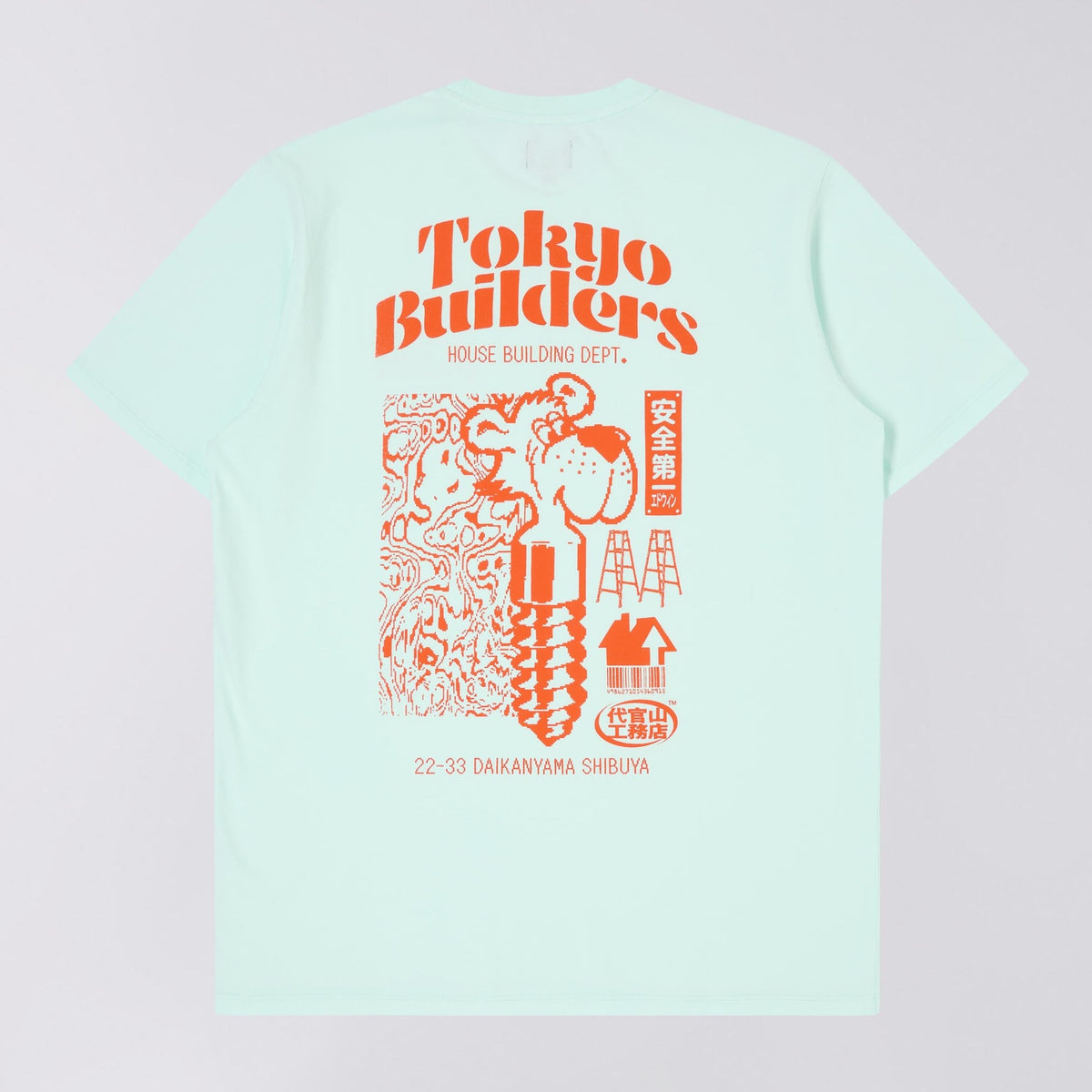 Edwin Tokyo Builders T-Shirt - Bleached Aqua
