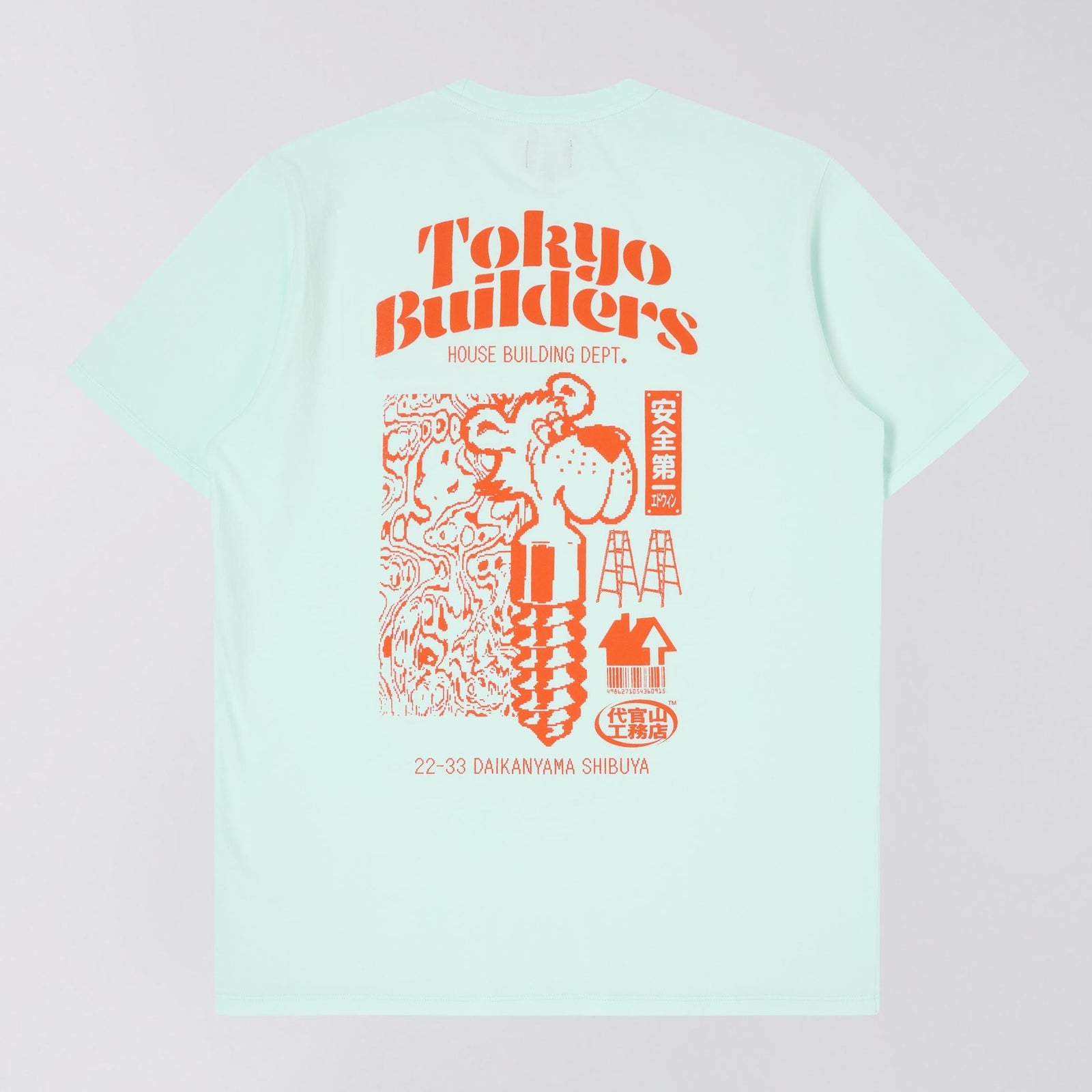 Edwin Tokyo Builders T-Shirt - Bleached Aqua