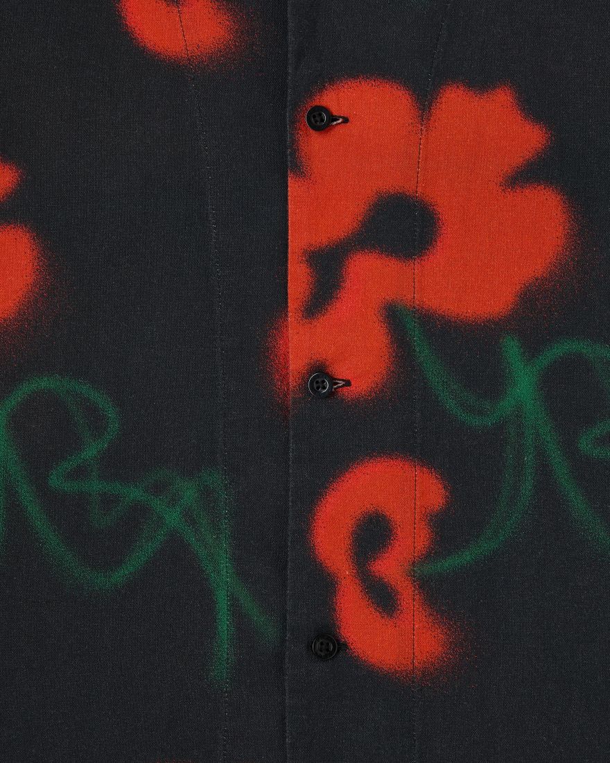 Edwin Garden Society Shirt - Red / Black