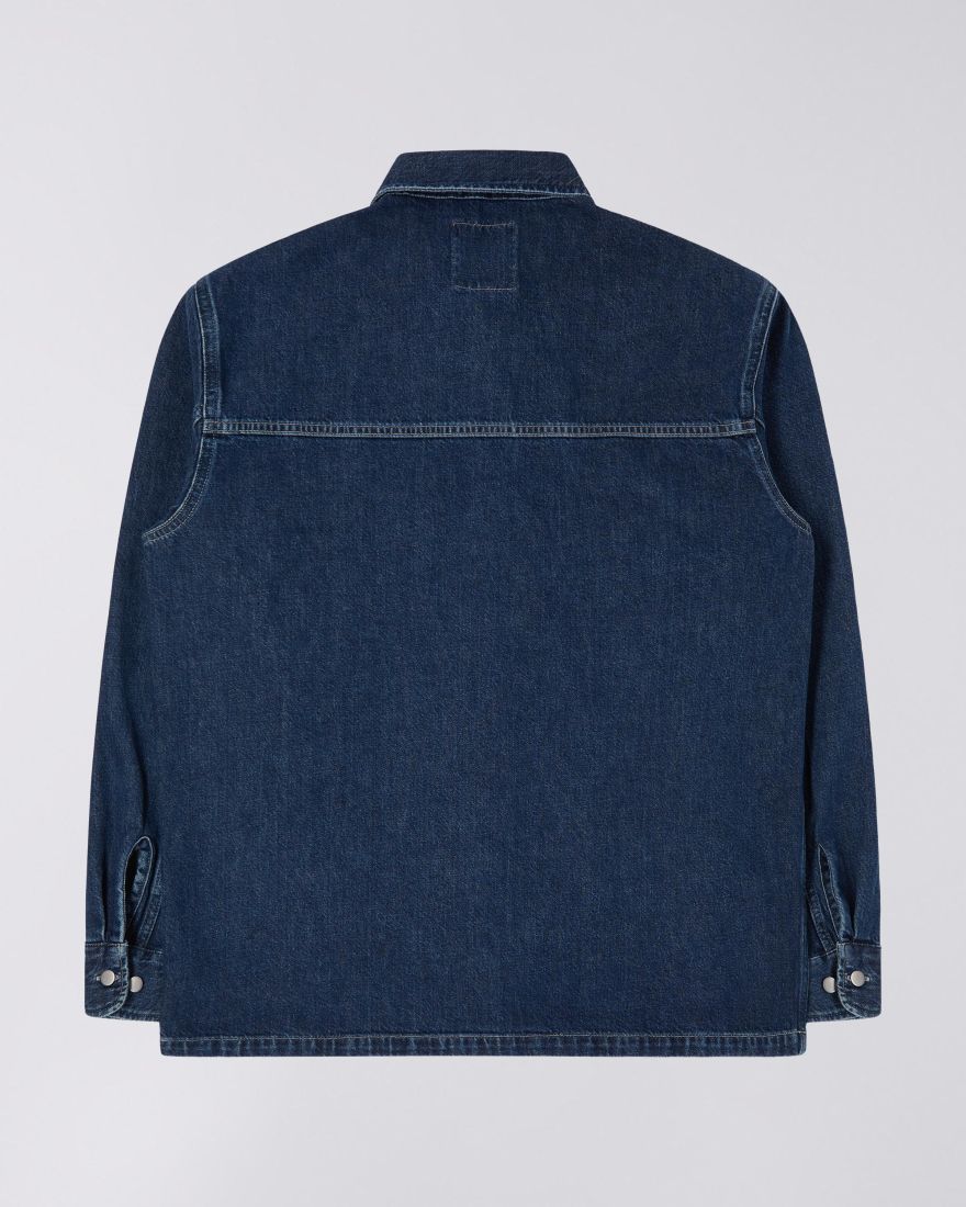 Edwin Trucker Overshirt - Blue Marble Wash