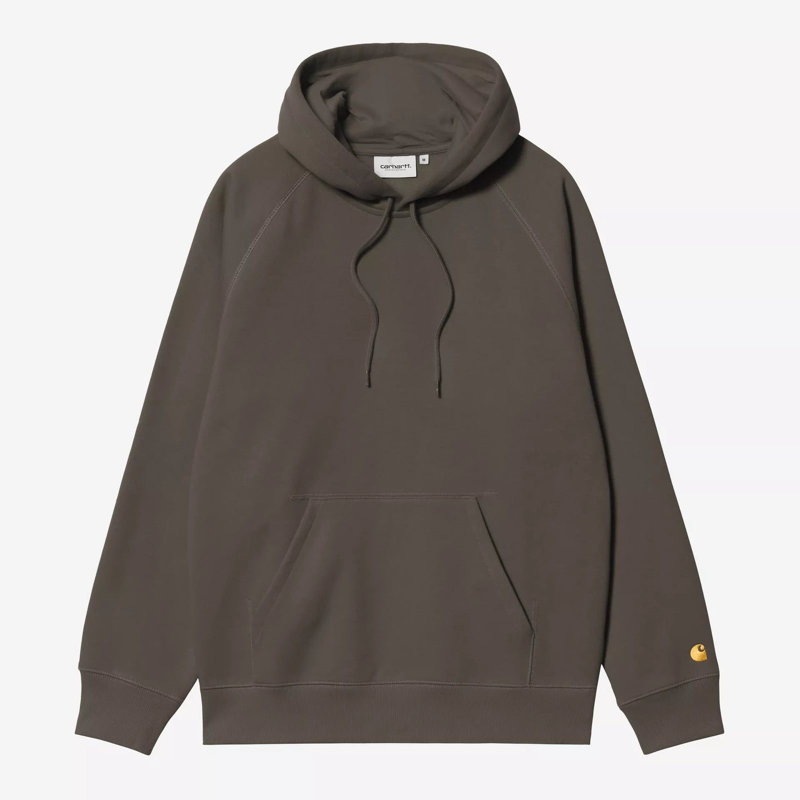 Carhartt WIP Hooded Chase Sweat - Shungite / Gold