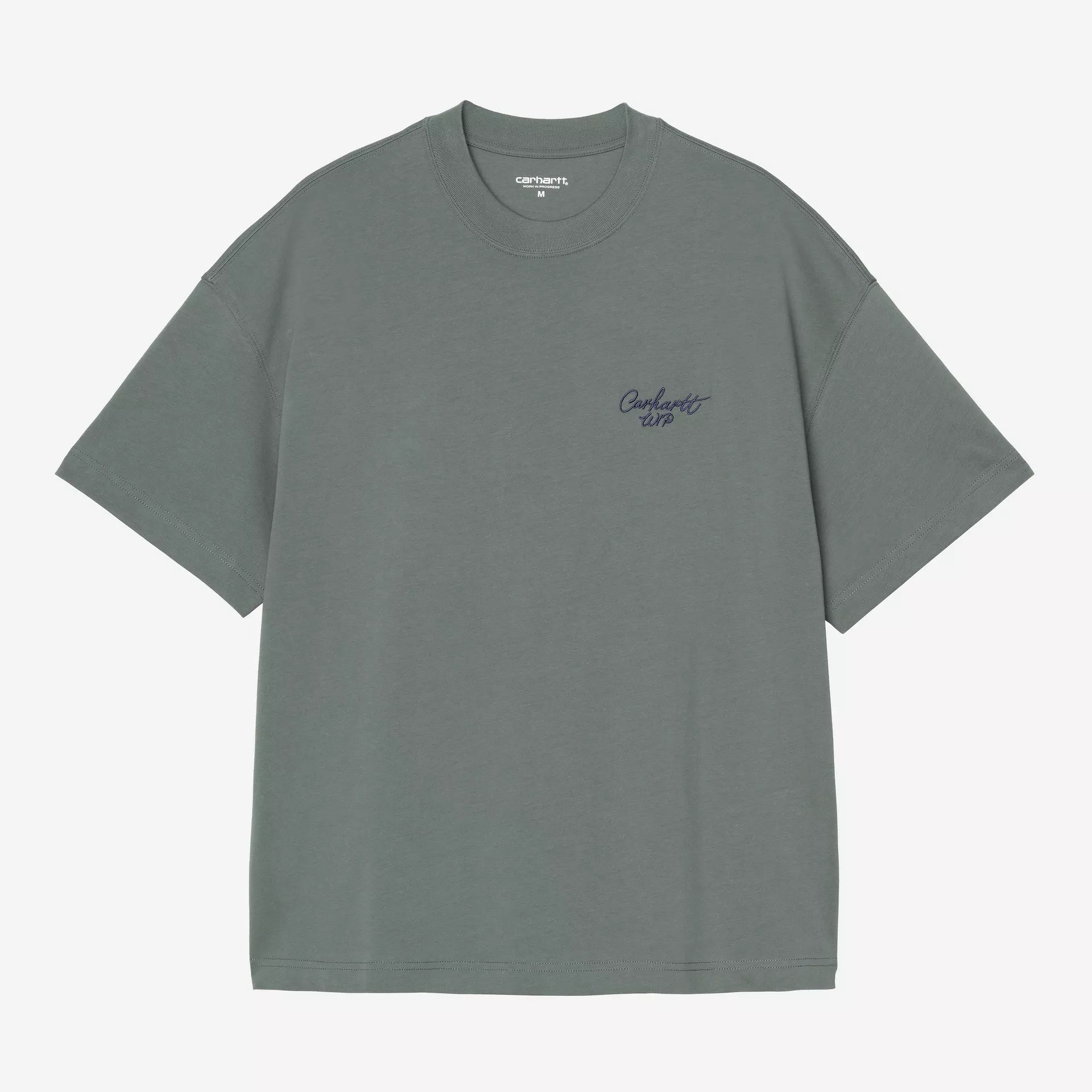 Carhartt WIP Signature Script T-Shirt - Silver Pine / Jupiter