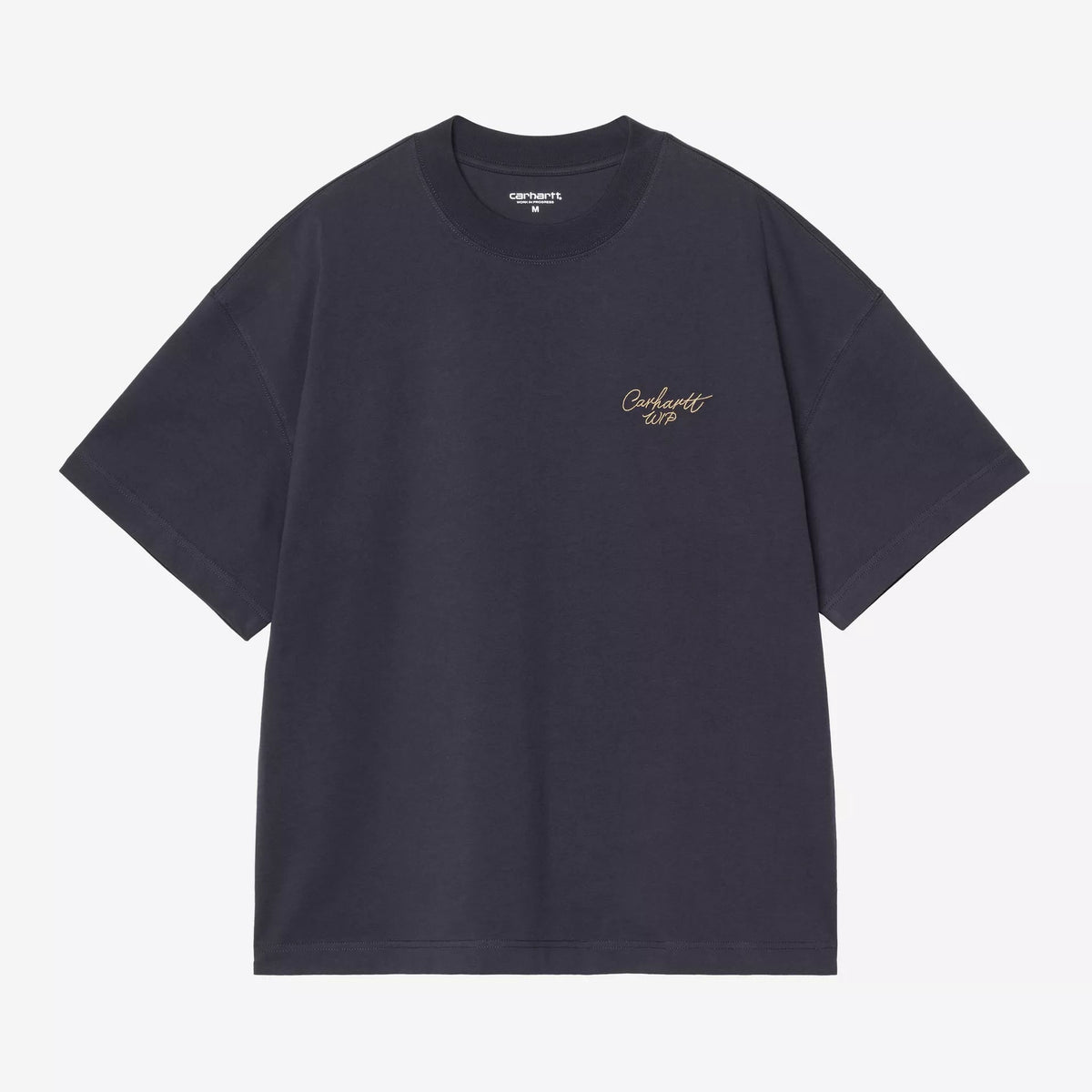 Carhartt WIP Signature Script T-Shirt - Dark Navy / WIP Dusty H