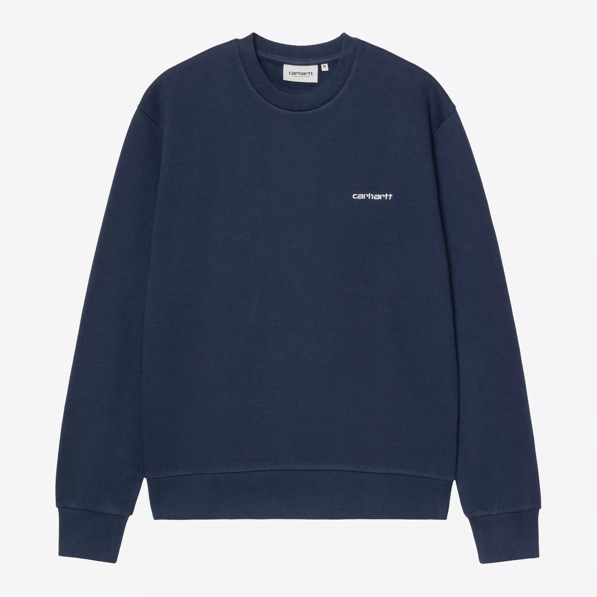 Carhartt WIP Script Embroidery Sweat - Jupiter / White