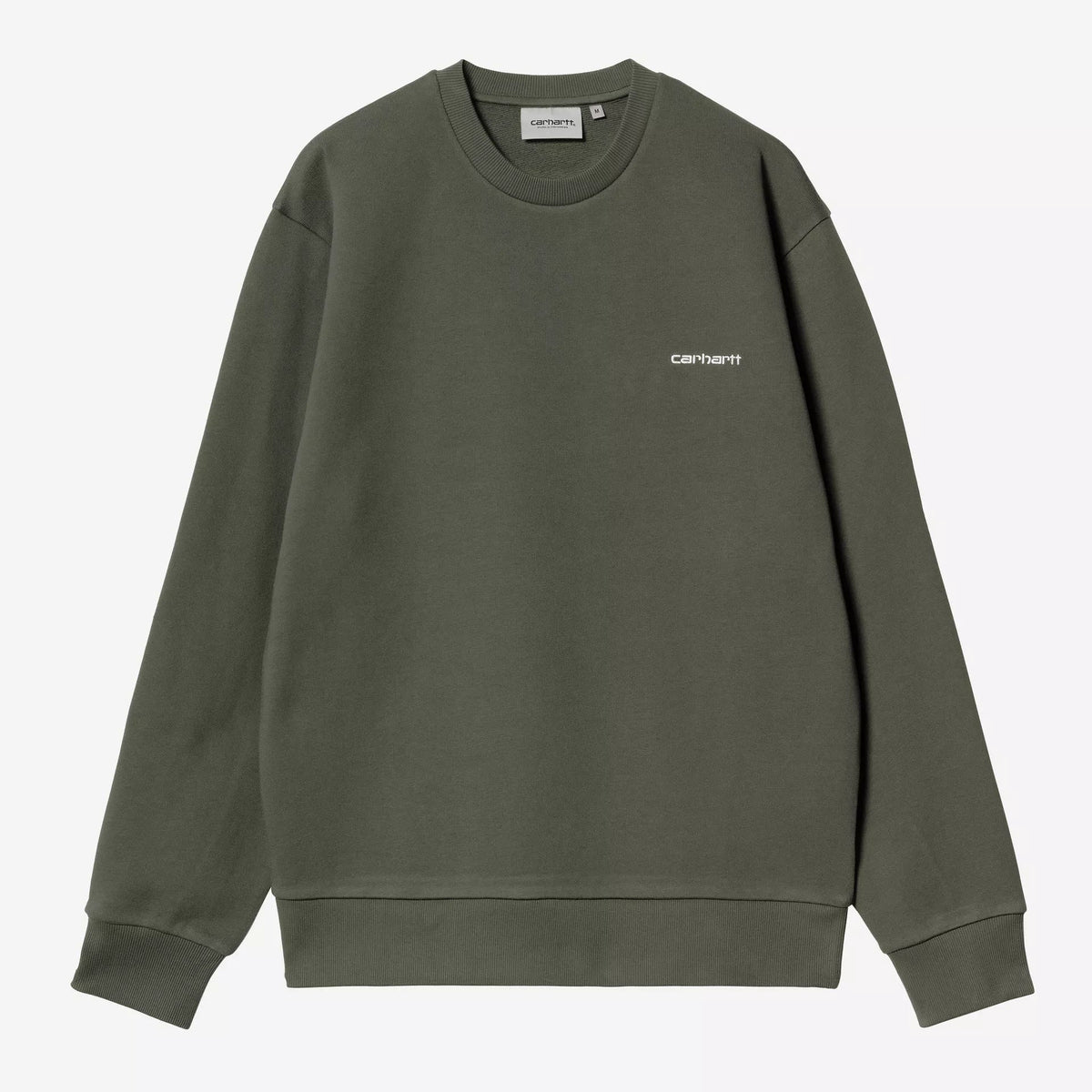 Carhartt WIP Script Embroidery Sweat - Opuntia / White