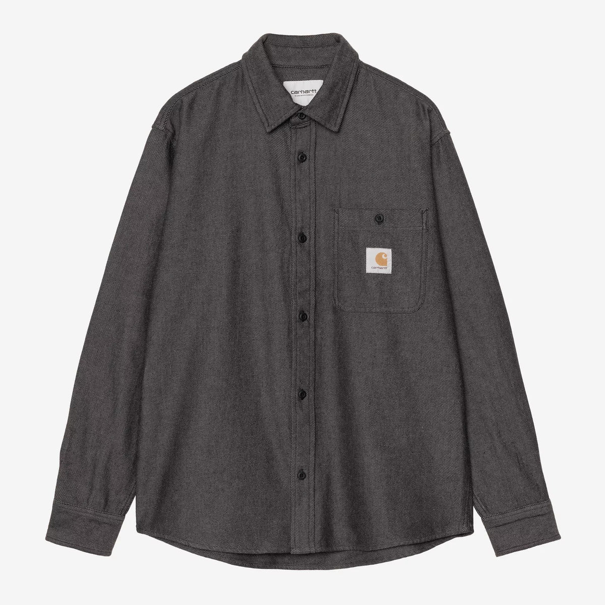Carhartt WIP LS Edgar Shirt - Black / Wax