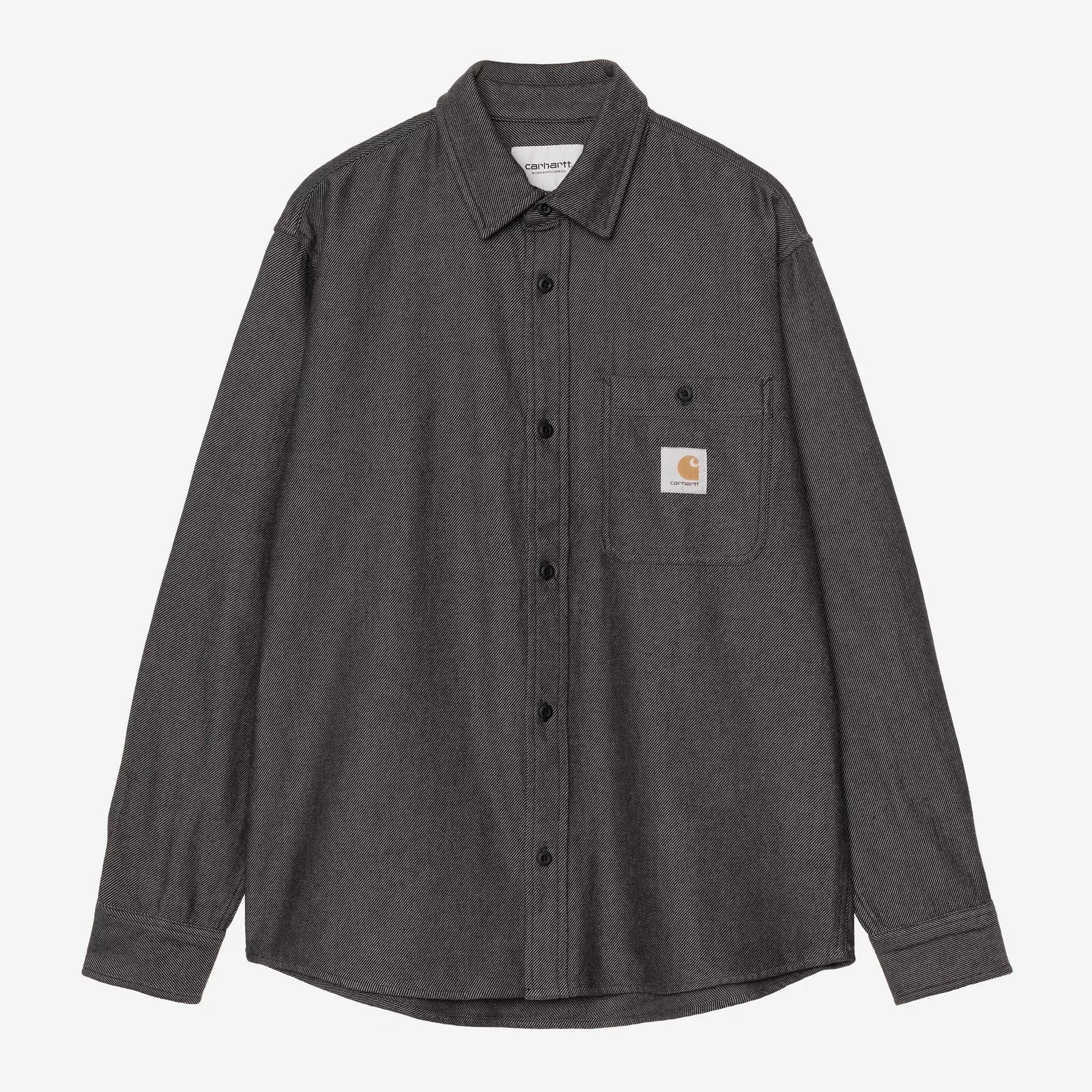 Carhartt WIP LS Edgar Shirt - Black / Wax