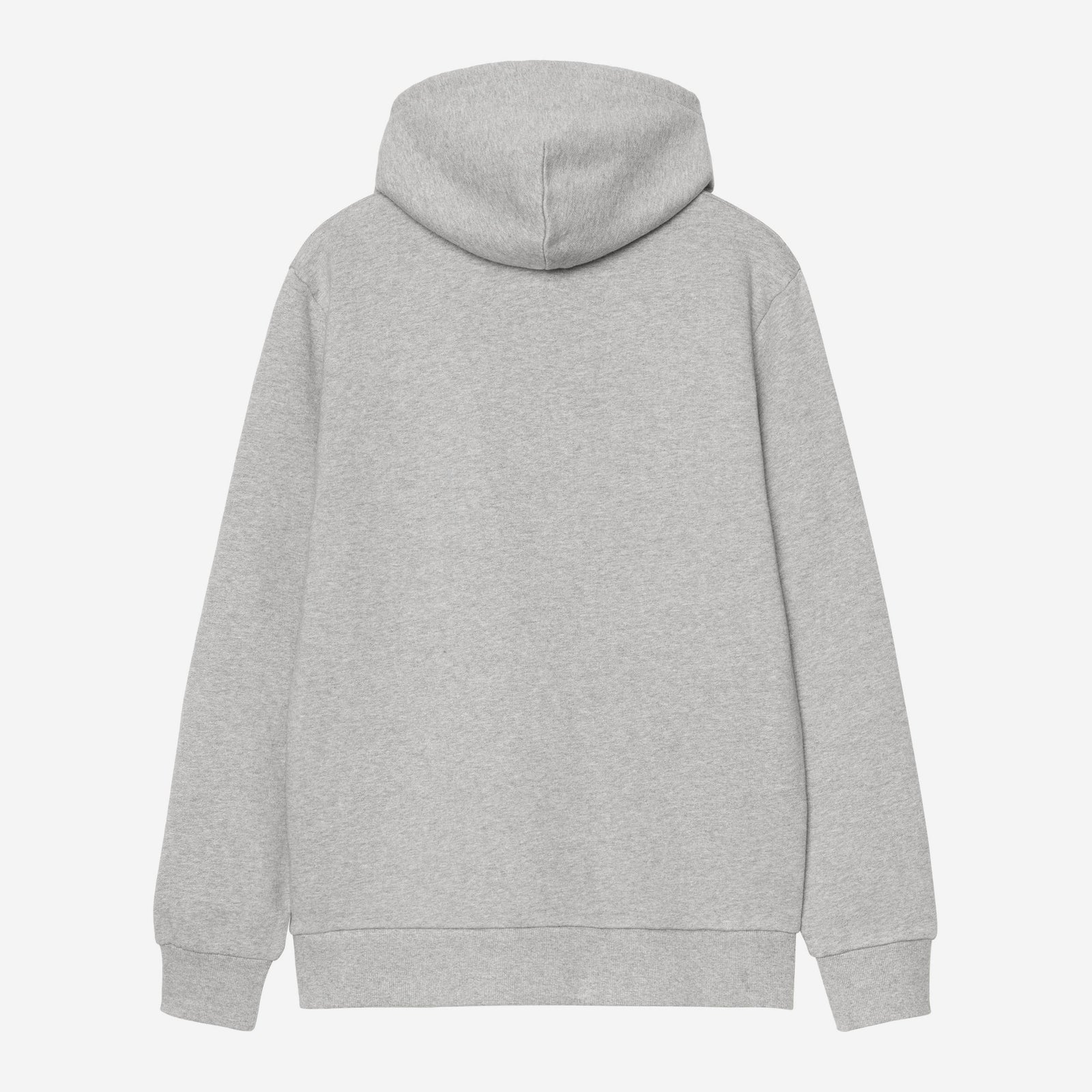 Carhartt WIP Hooded Script Embriodery Sweat - Grey Heather / White