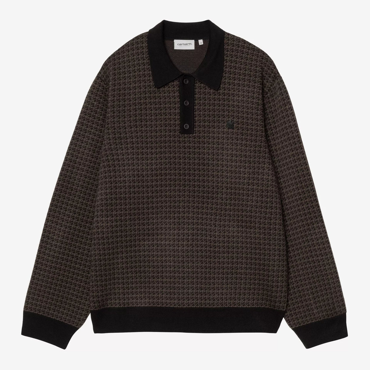 Carhartt WIP L/S Lowis Polo - Houndstooth Vitola