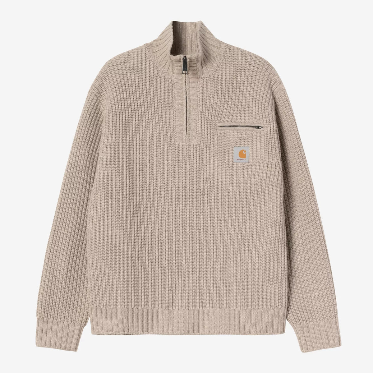 Carhartt WIP Detroit Half Zip Sweater - Fleur De Sel
