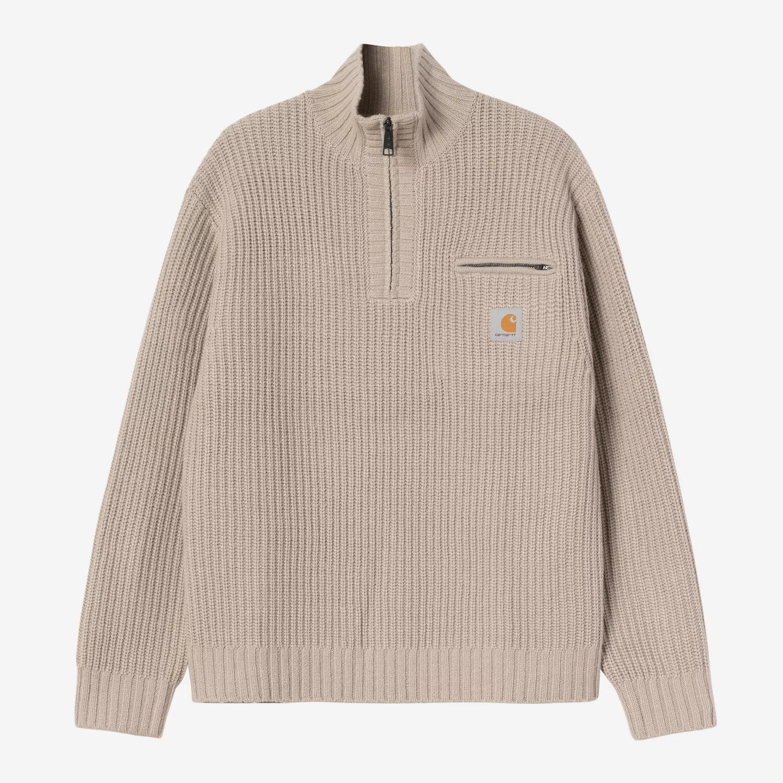 Carhartt WIP Detroit Half Zip Sweater - Fleur De Sel