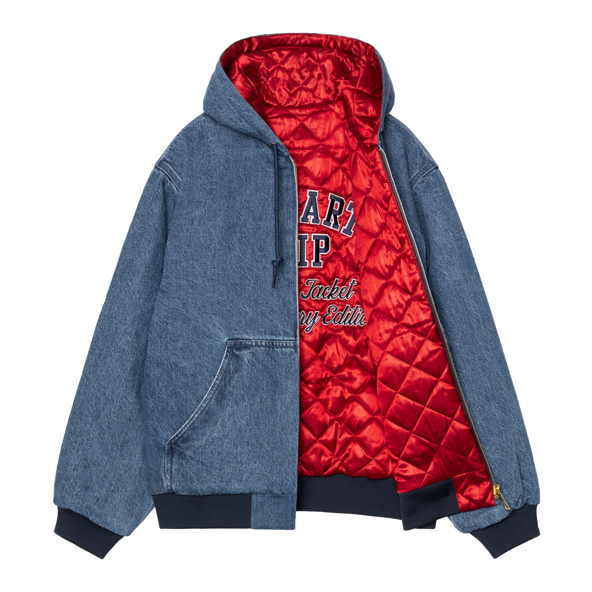 Carhartt WIP 50 Years Anniversary OG Active Jacket Denim - Blue / USA Red stone bleached