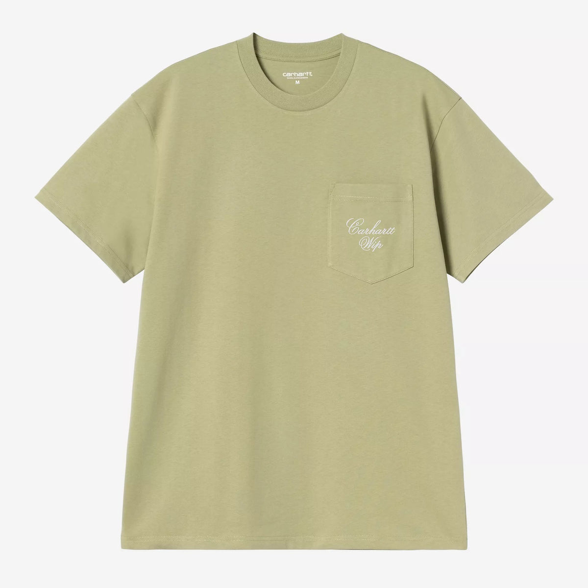 Carhartt WIP Longhand Pocket T-Shirt - Gentle Green / White