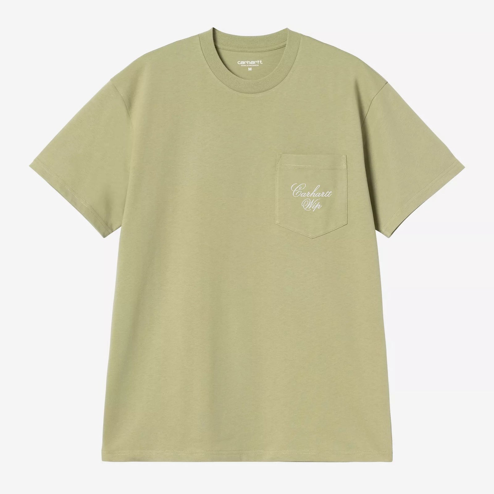 Carhartt WIP Longhand Pocket T-Shirt - Gentle Green / White