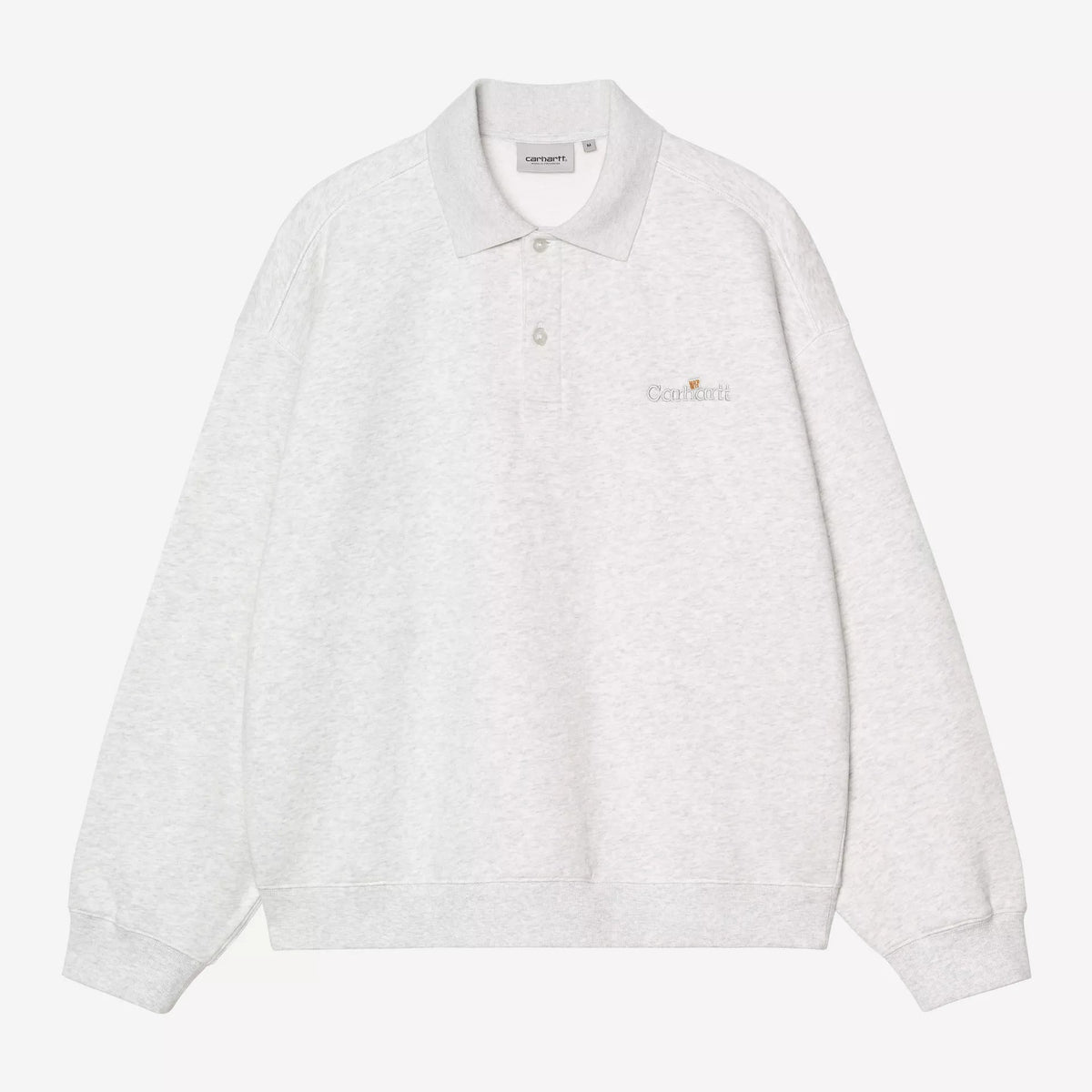 Carhartt WIP Label Polo Sweat - Ash Heather