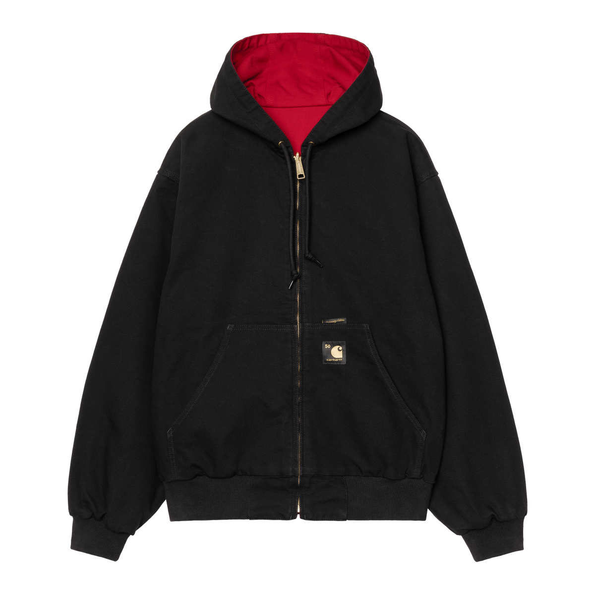 Carhartt WIP 50 Years Anniversary OG Active Jacket Denim - Black / USA Red rinsed