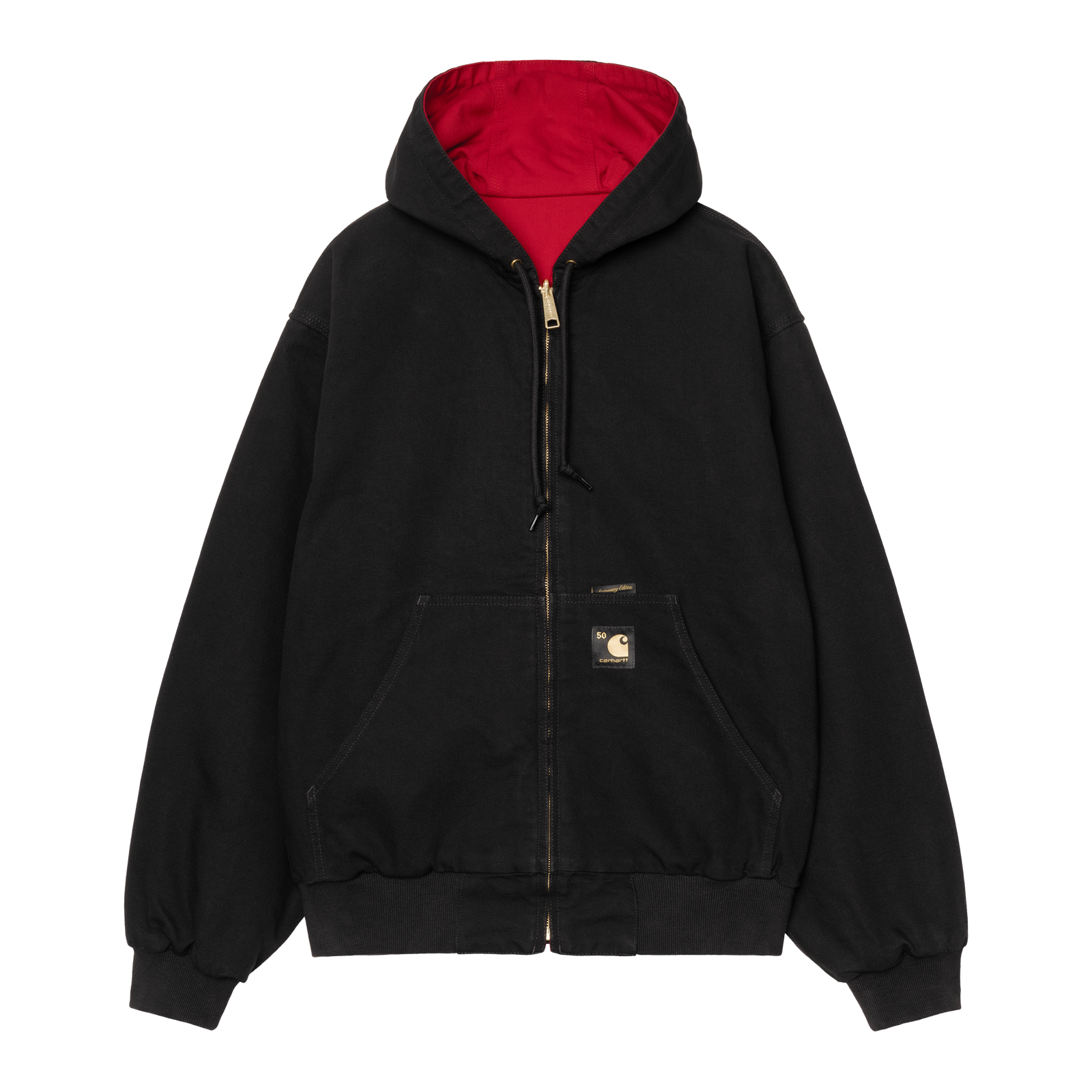 Carhartt WIP 50 Years Anniversary OG Active Jacket Denim - Black / USA Red rinsed