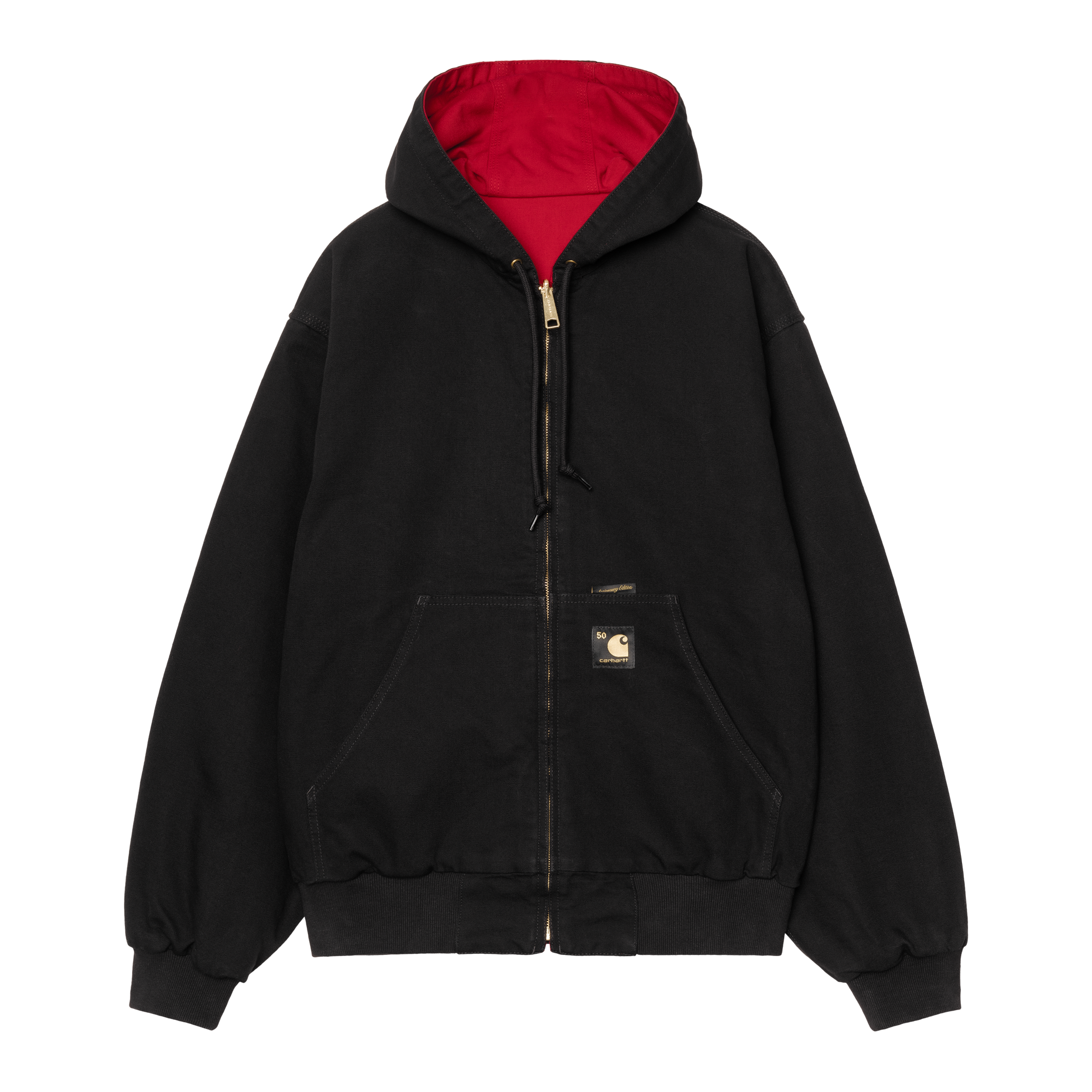 Carhartt WIP 50 Years Anniversary OG Active Jacket Denim - Black / USA Red rinsed