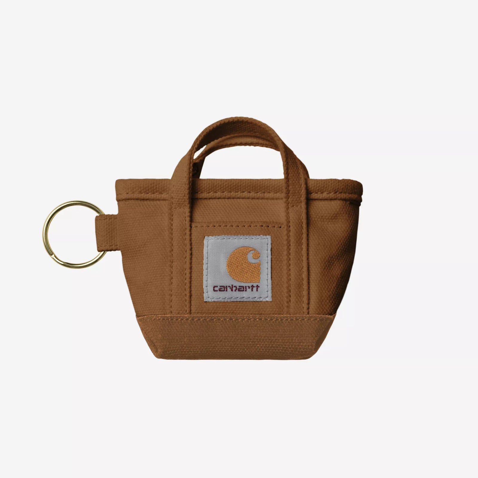 Carhartt WIP Mini Tote Bag Keychain - Hamilton Brown