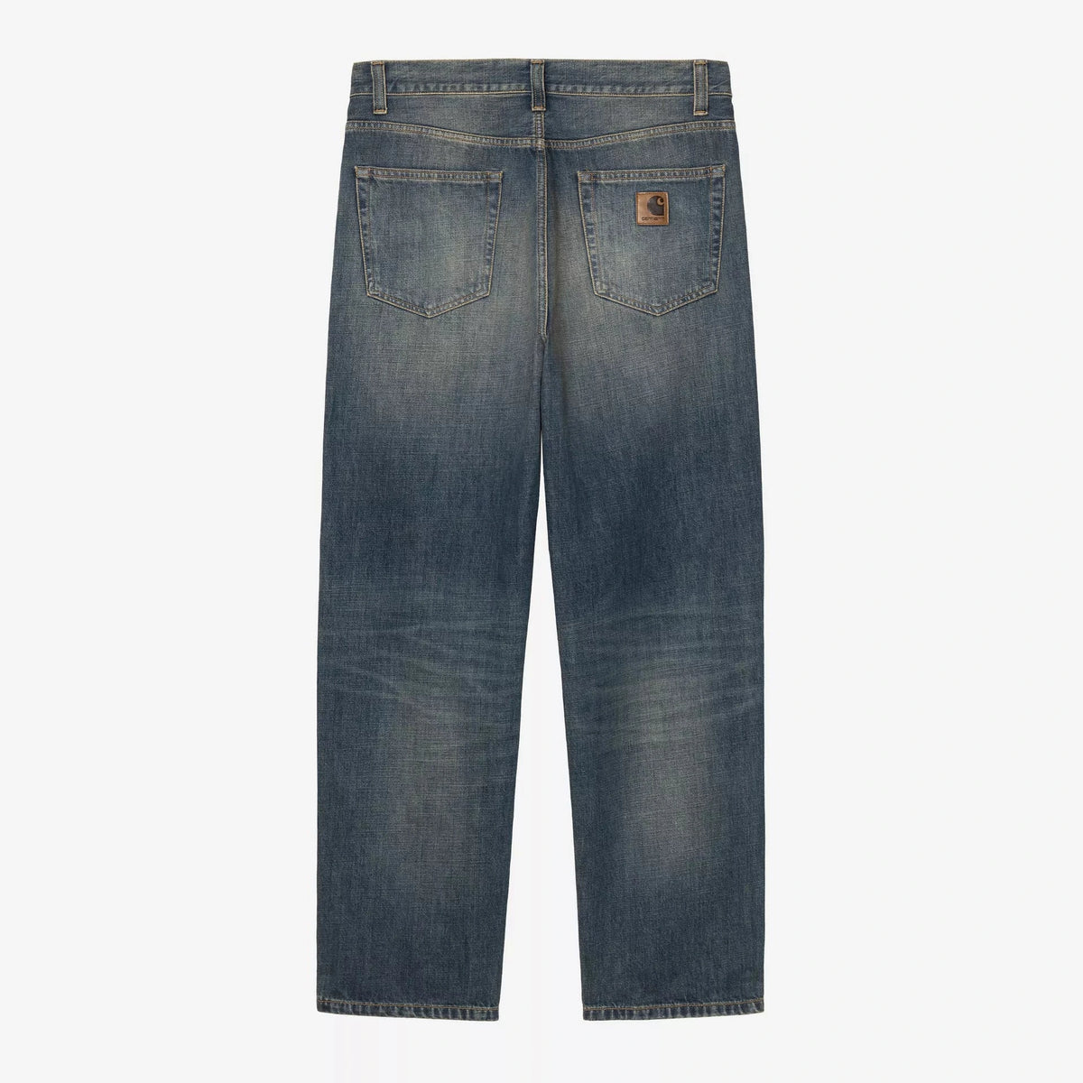 Carhartt WIP Aaron Pant - Blue Mid Worn Used