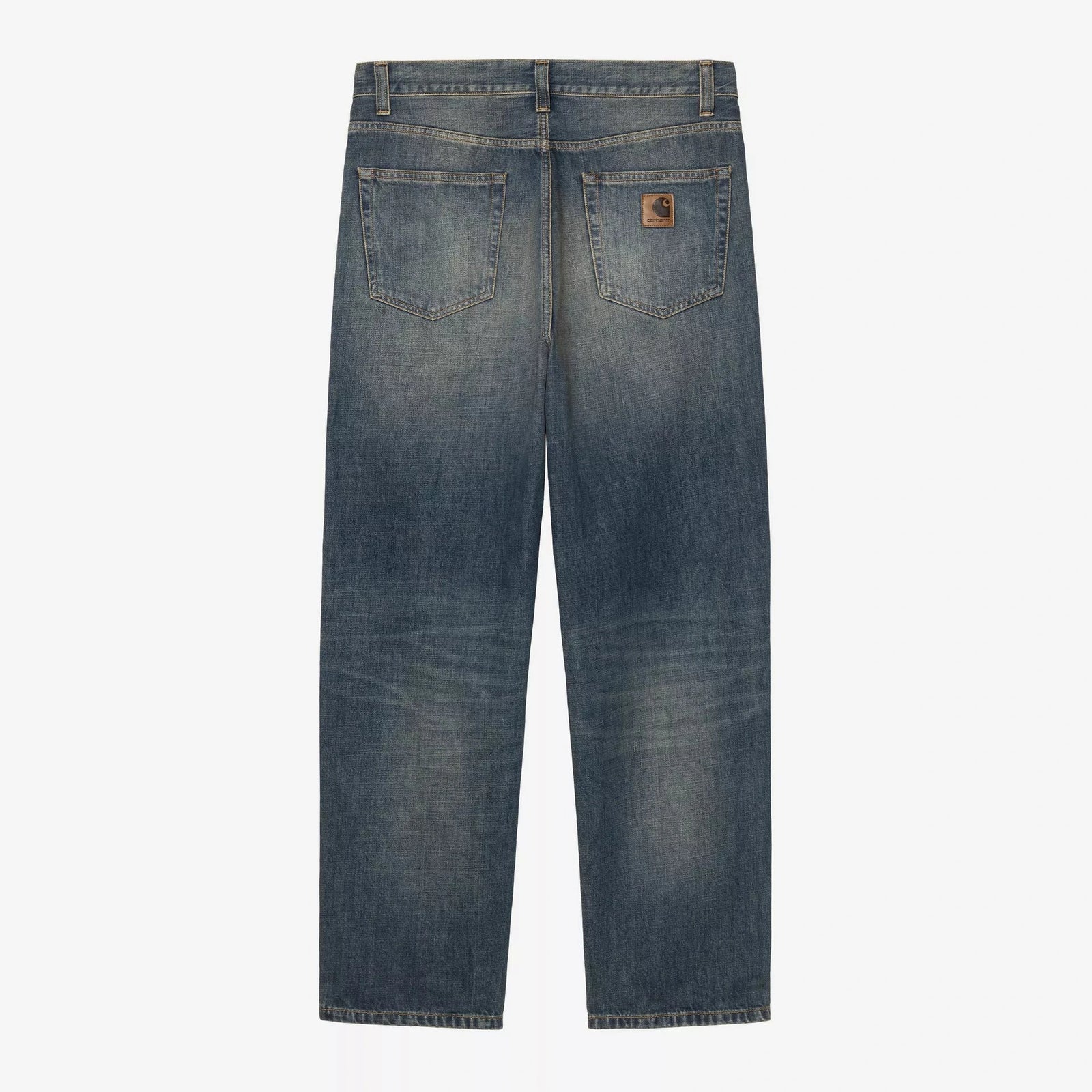 Carhartt WIP Aaron Pant - Blue Mid Worn Used