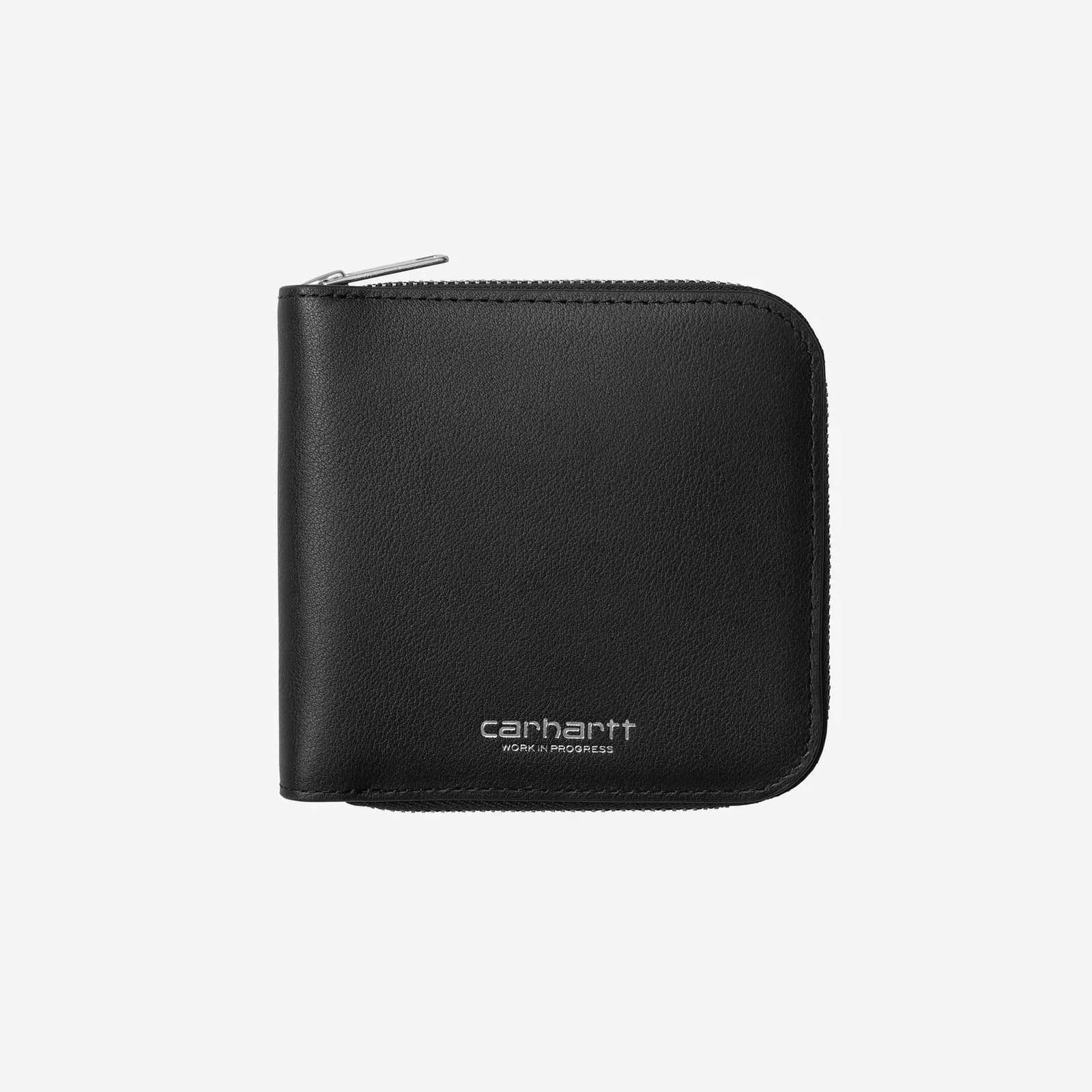 Carhartt WIP Leather Wallet - Black / Silver