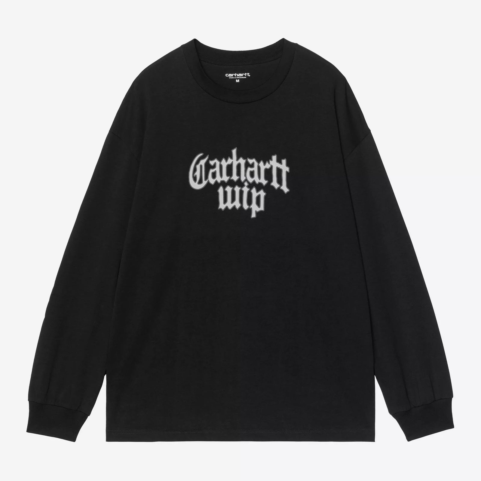 Carhartt WIP L/S Blackletter T-Shirt - Black