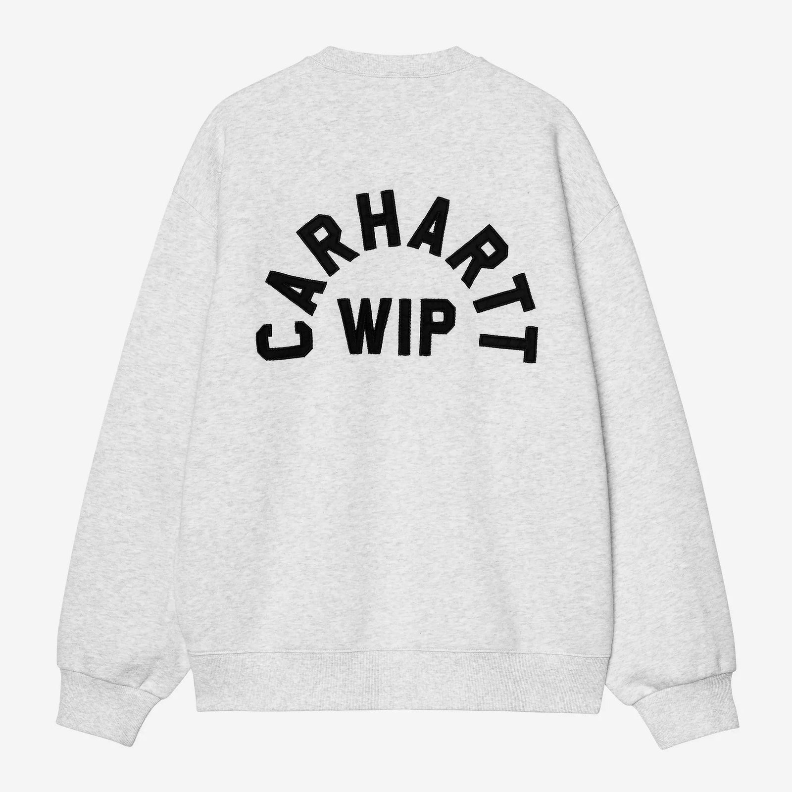 Carhartt WIP Arch Script Sweat - Ash Heather / Dark Navy