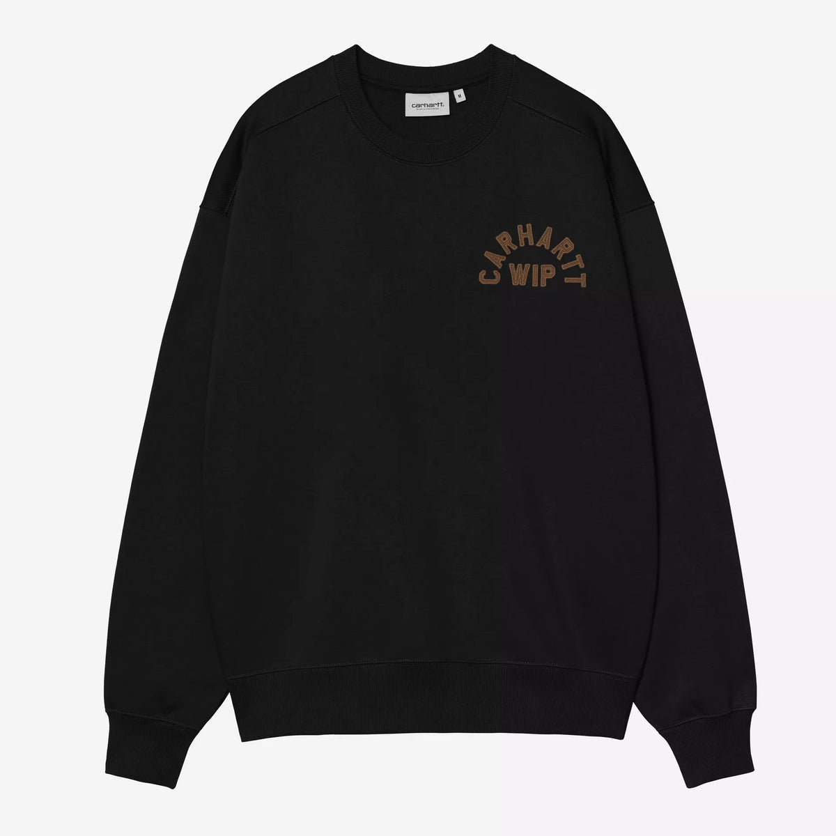 Carhartt WIP Arch Script Sweat - Black / Hamilton Brown