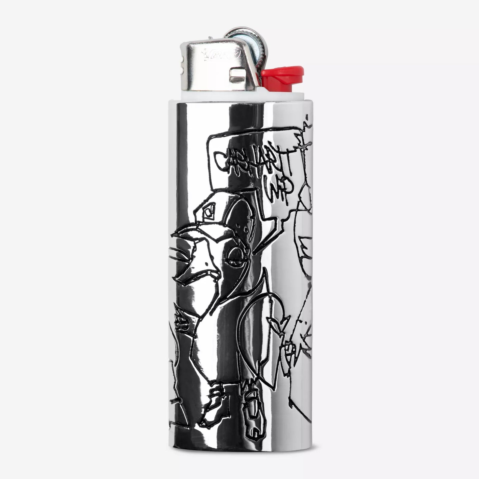 Carhartt WIP Blinkerfluid BIC Metal Lighter Case - Silver