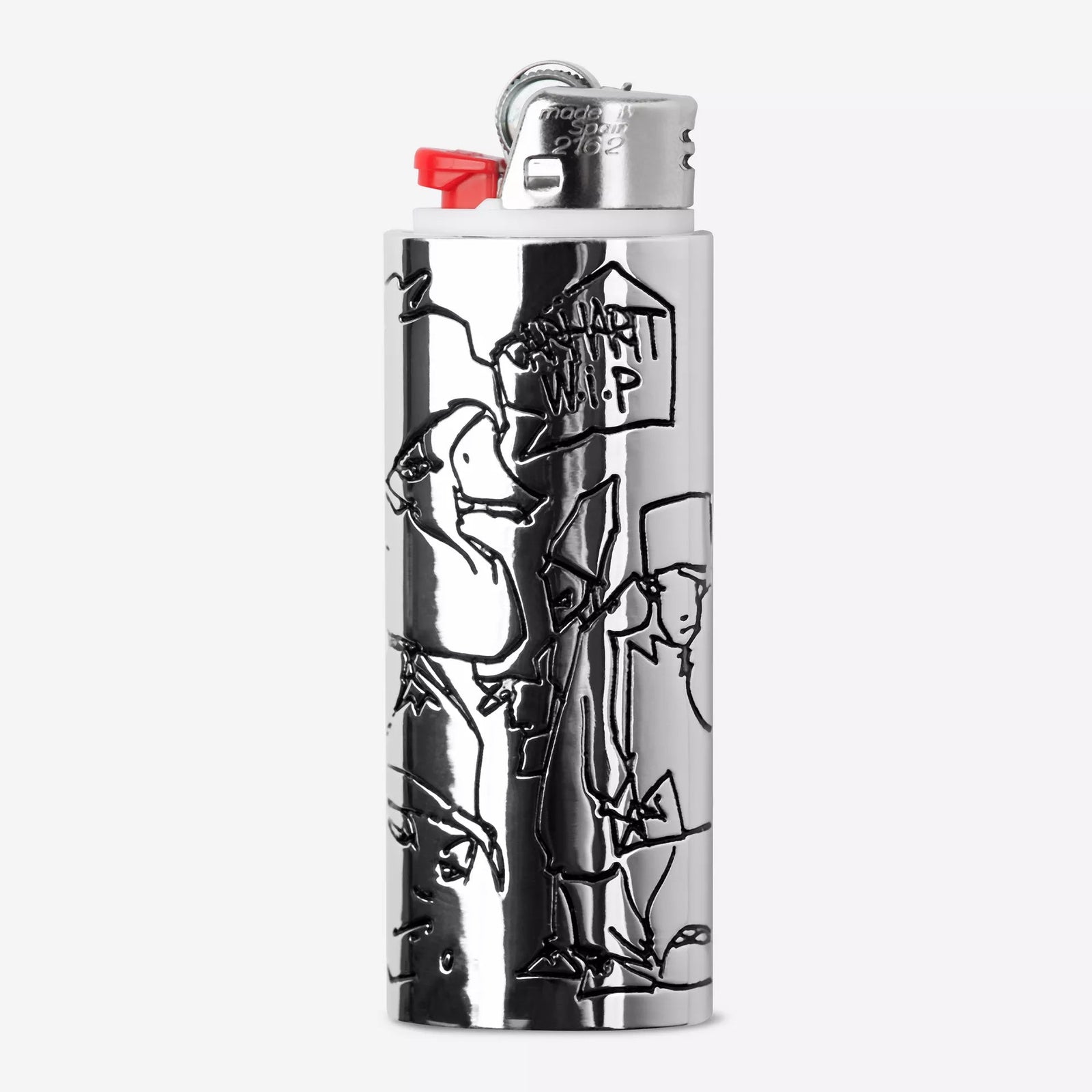 Carhartt WIP Blinkerfluid BIC Metal Lighter Case - Silver