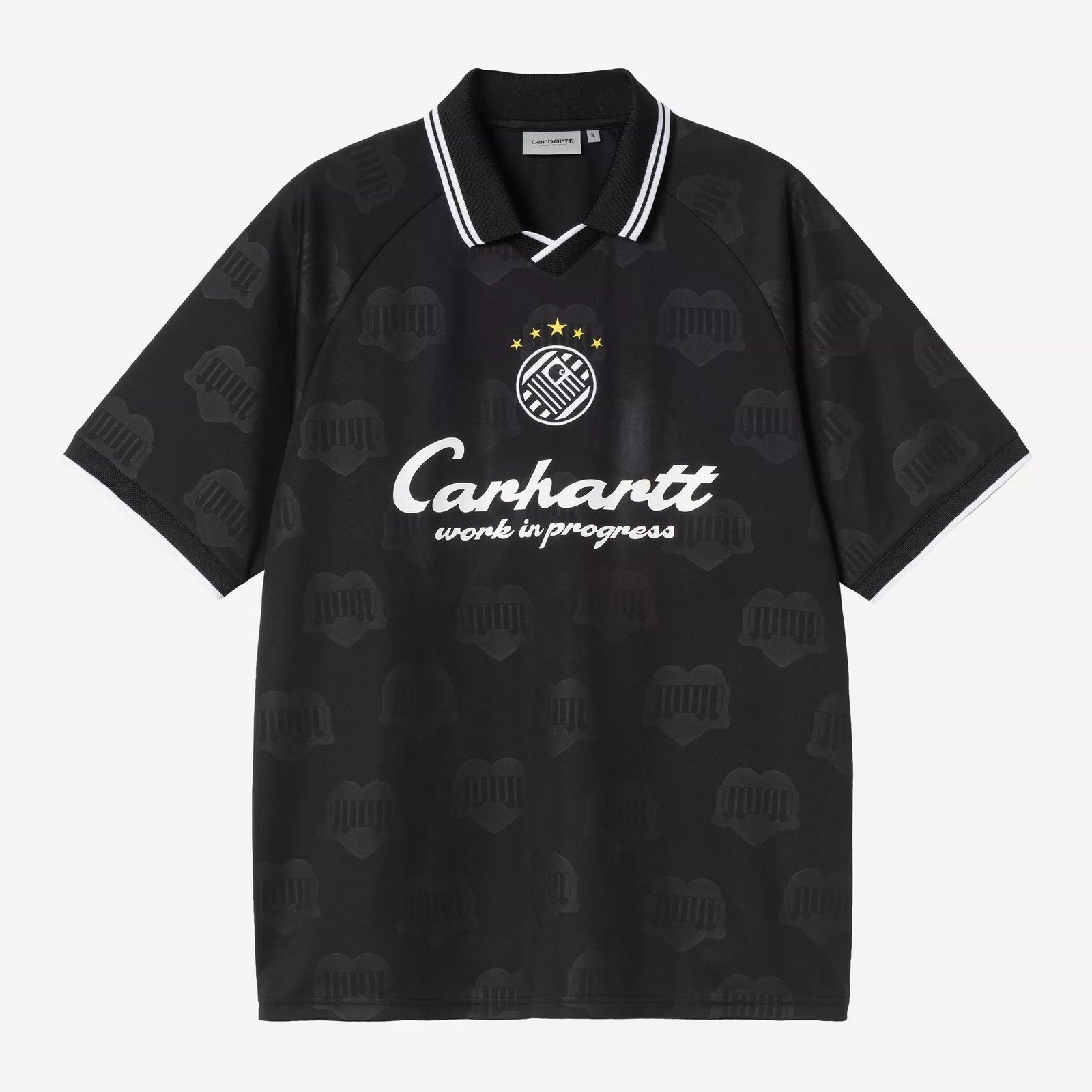 Carhartt WIP Terrace Football T-Shirt - Heart Train Jacquard / Black