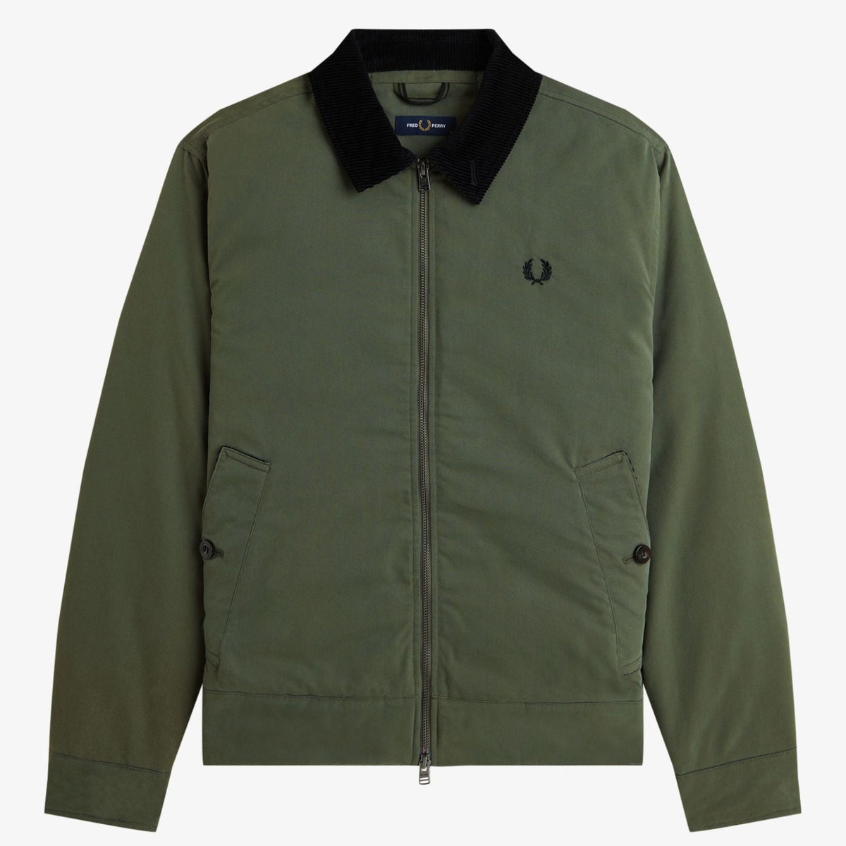 Fred Perry Cotton Caban Jacket - Laurel Green