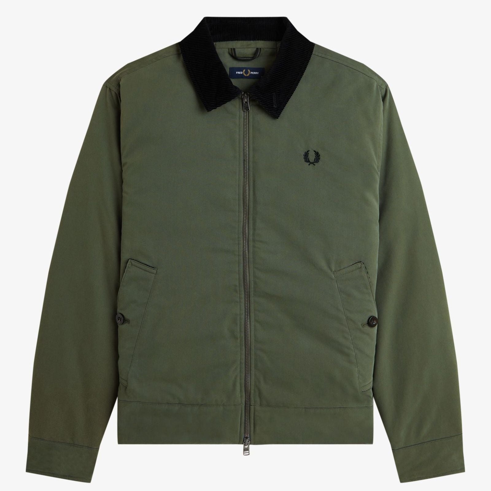 Fred Perry Cotton Caban Jacket - Laurel Green