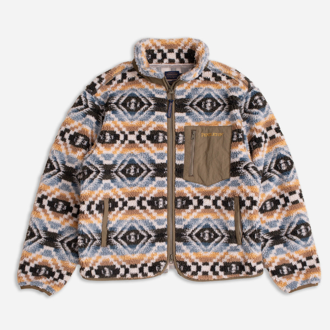 Pendleton Zip Through Fleece Jacket - Abiquiu Sky