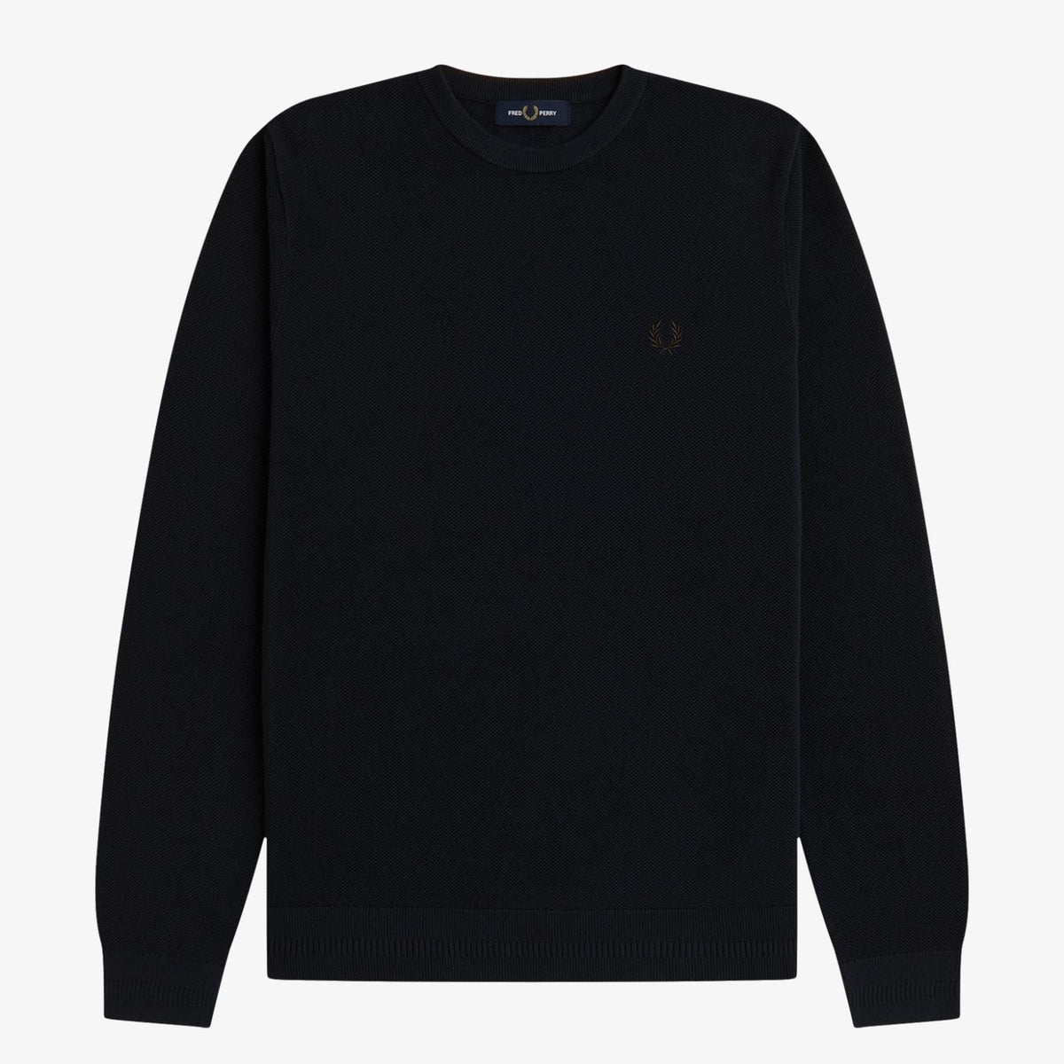 Fred Perry Pique Stitch Jumper - Navy