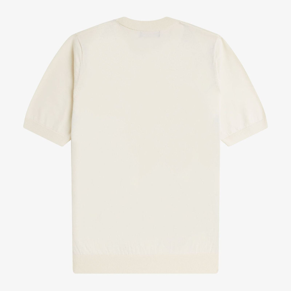 Fred Perry Argyle Knitted T-Shirt - Ecru