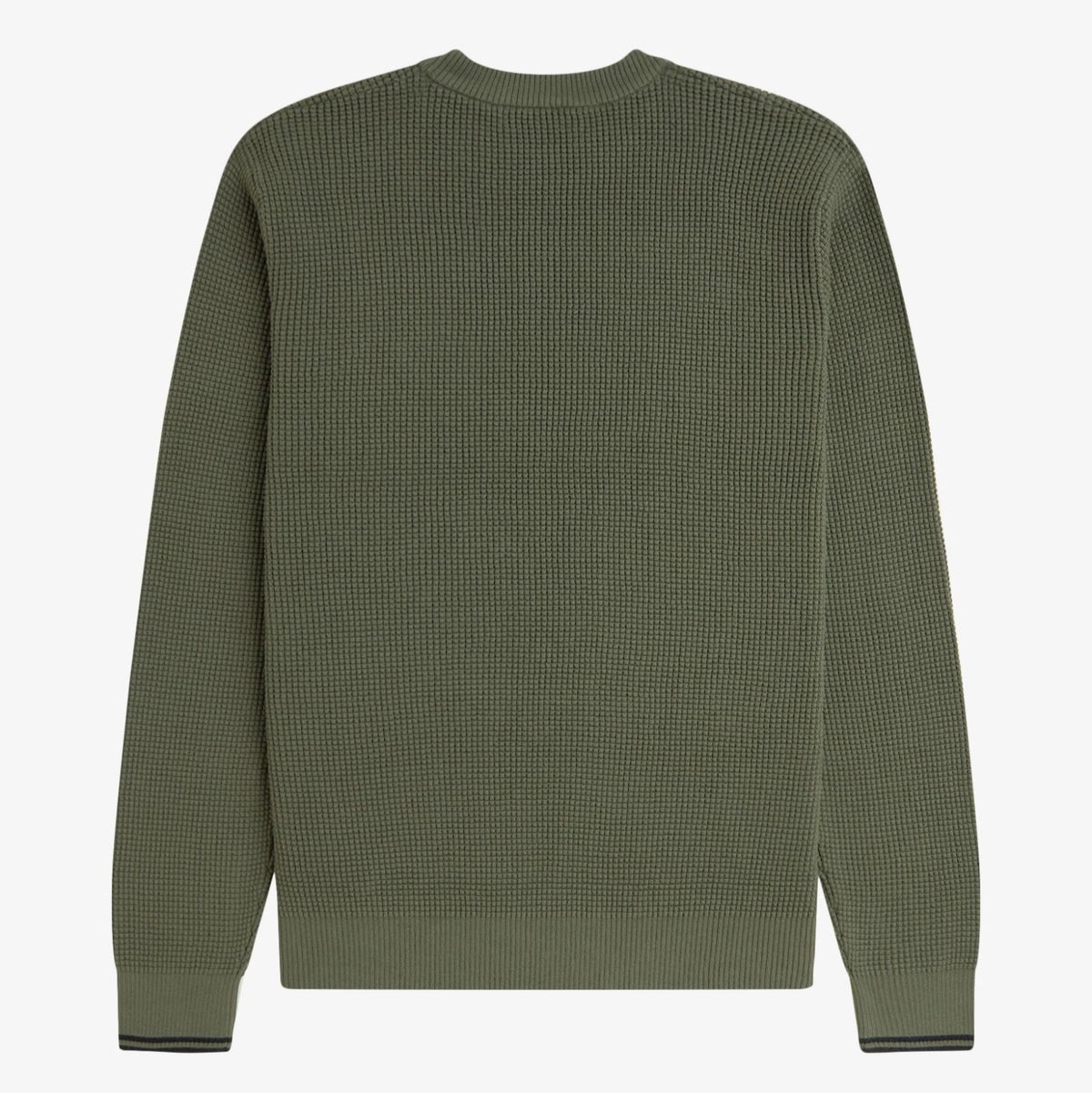 Fred Perry Waffle Stitch Jumper - Laurel Wreath Green