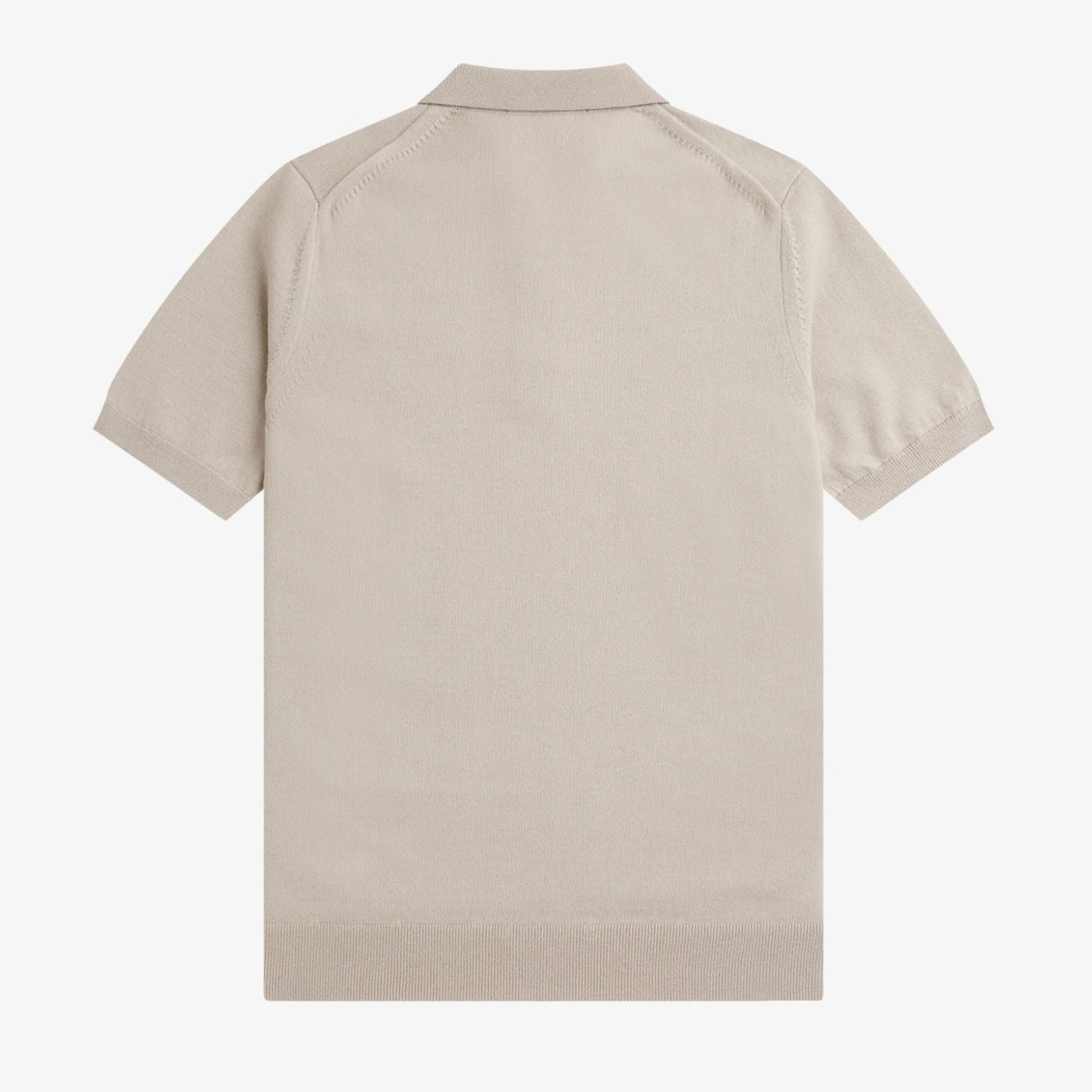 Fred Perry Classic Knitted Shirt - Dark Oatmeal