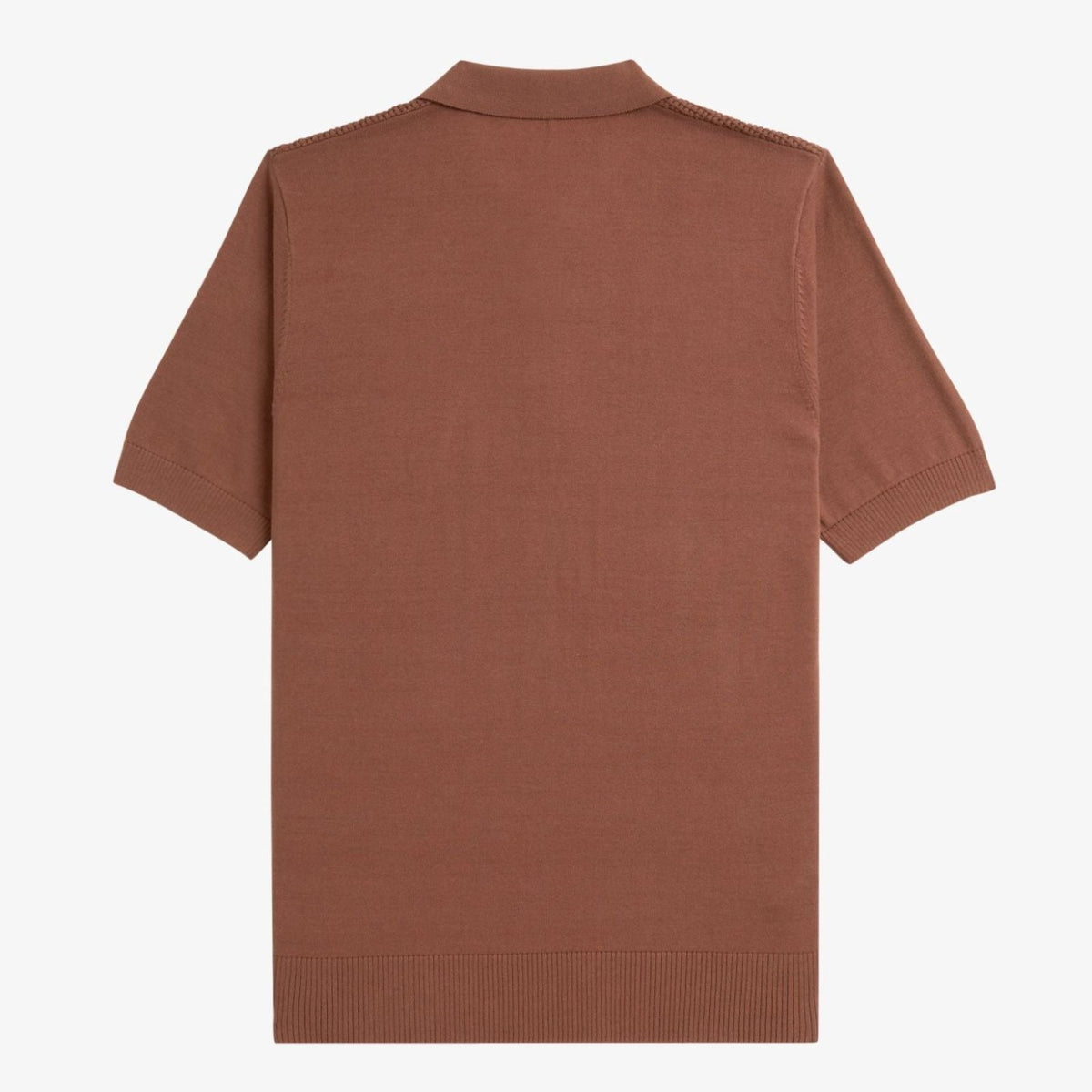 Fred Perry Waffle Stitch Polo - Whisky Brown