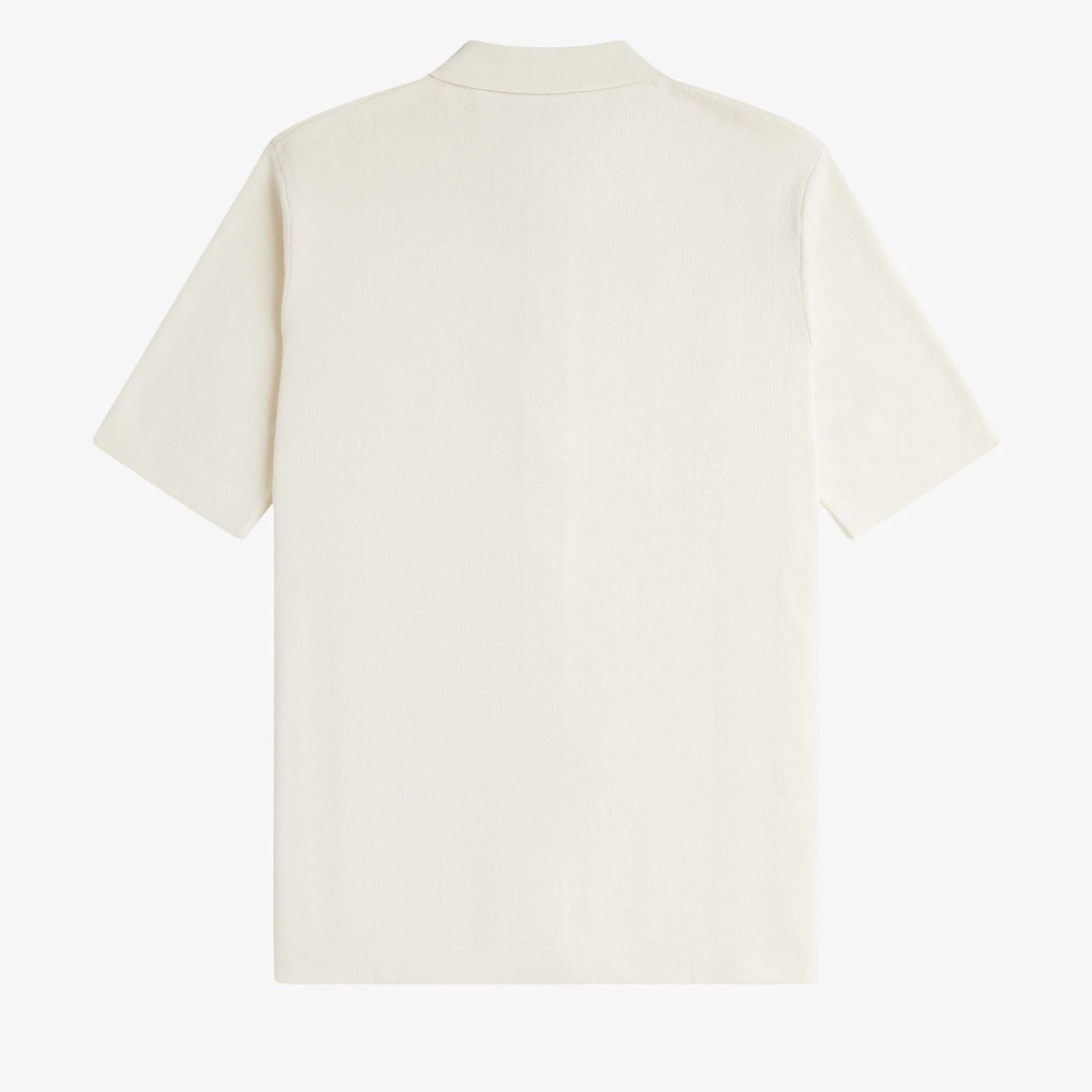 Fred Perry Button Through Knitted SS Shirt - Ecru