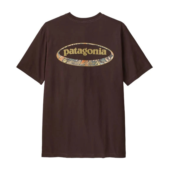 Patagonia 95 Oval Logo T-Shirt - Den Brown