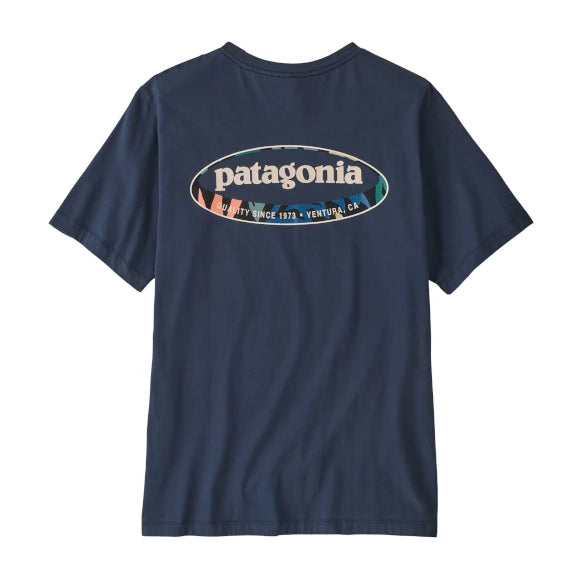 Patagonia 95 Oval Logo T-Shirt - New Navy